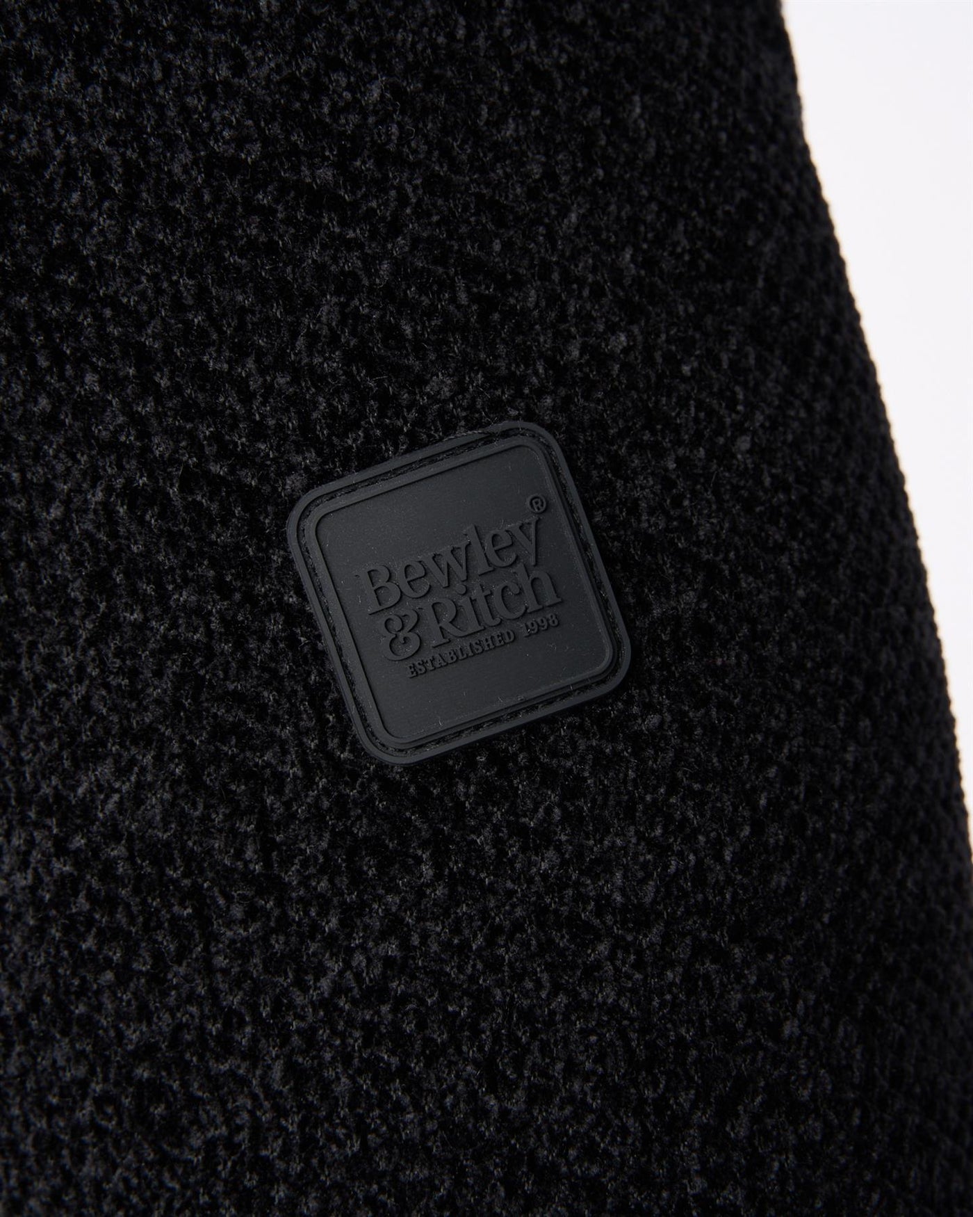 Mens Gladstone Funnel Kneck Zip Knit Black