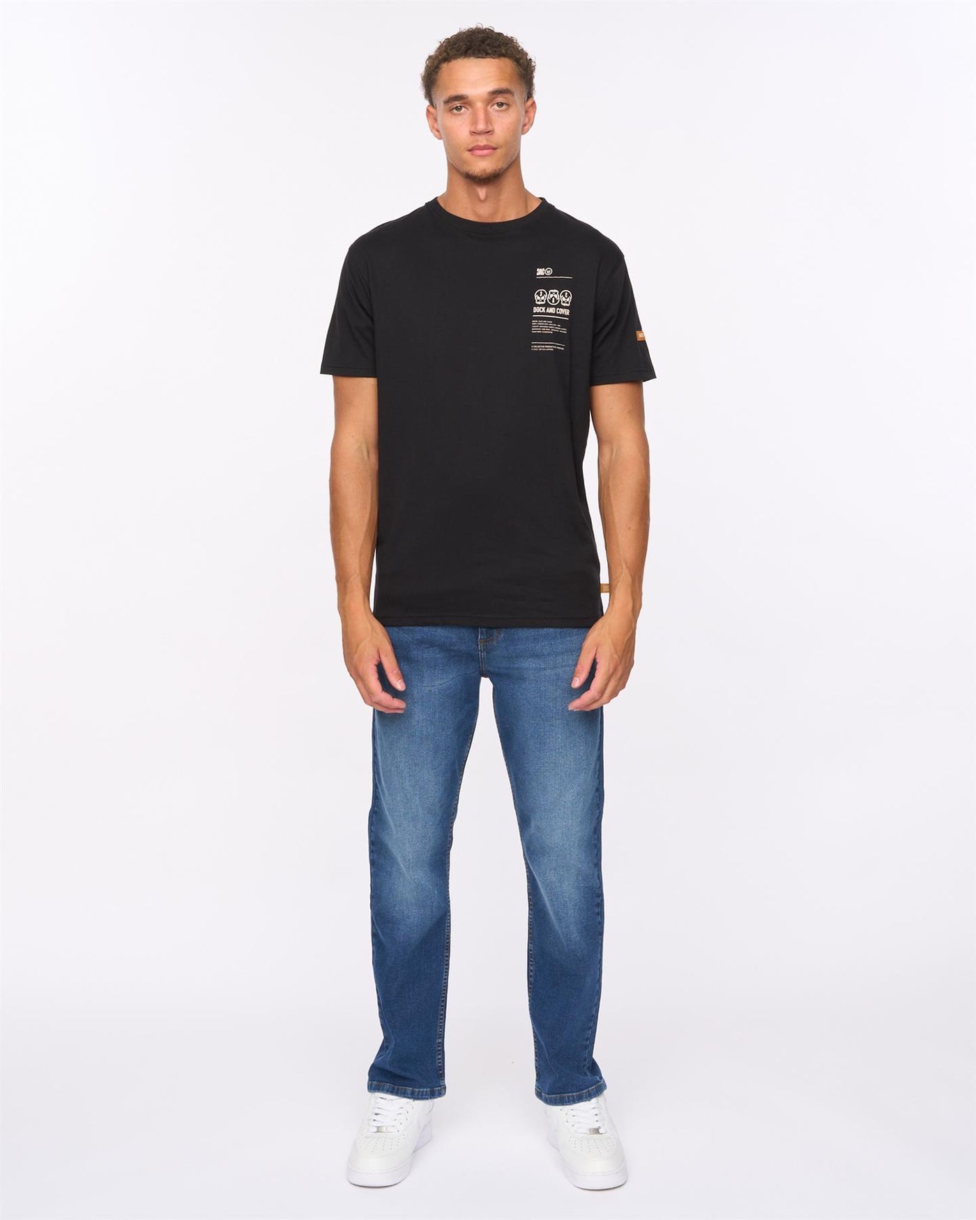 Mens Hydras Straight Leg Jeans Mid Wash