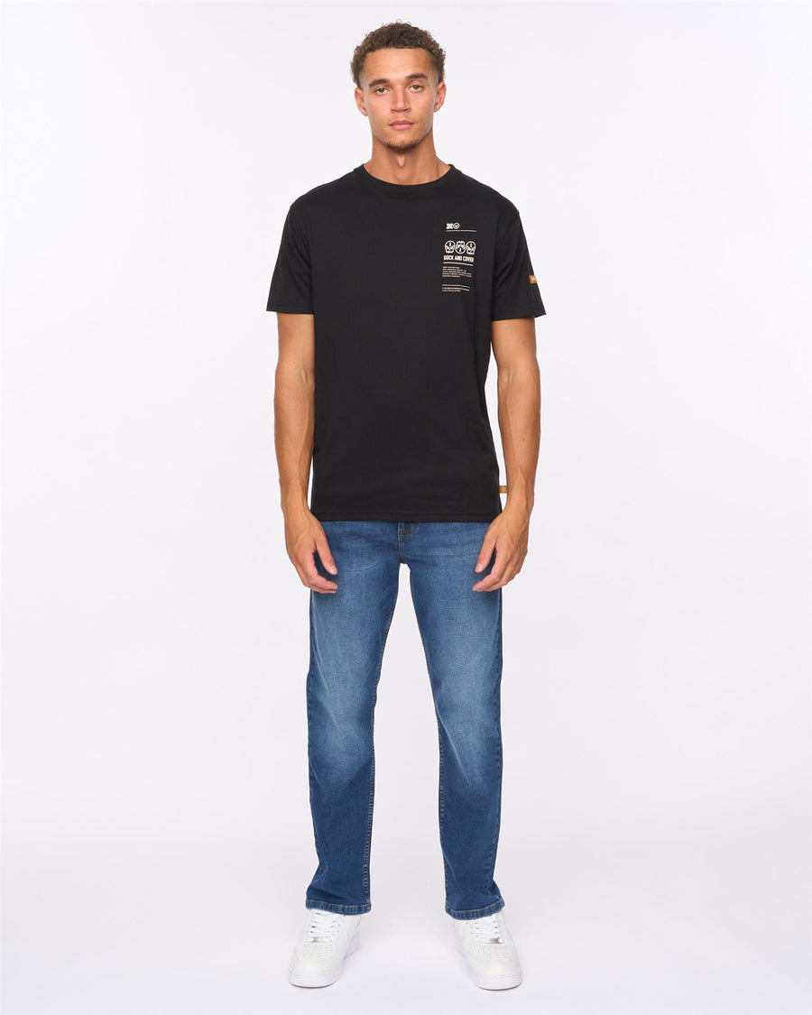 Mens Hydras Straight Leg Jeans Mid Wash