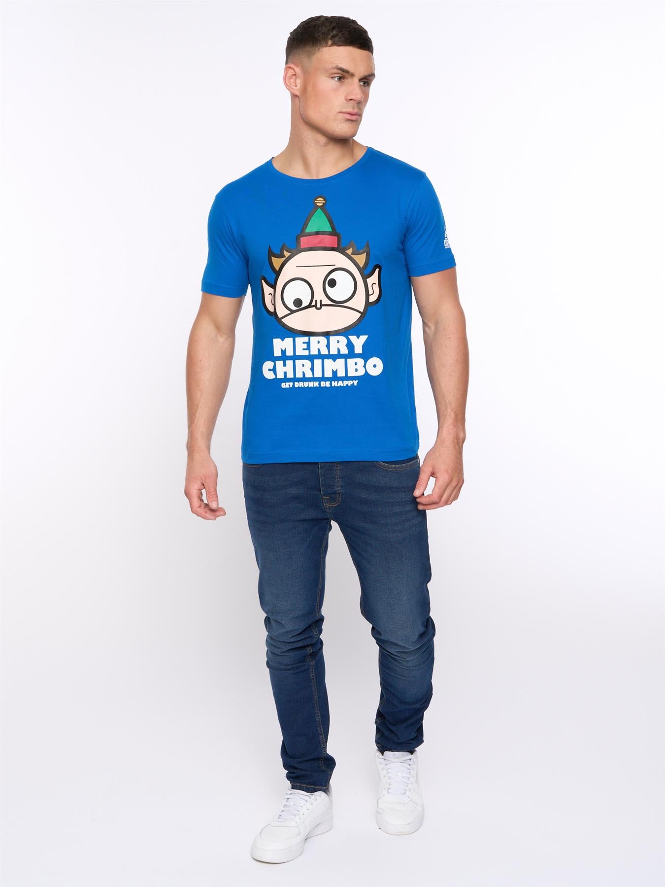 Mens Xplicit Drunk Elf T-Shirt Deep Azure