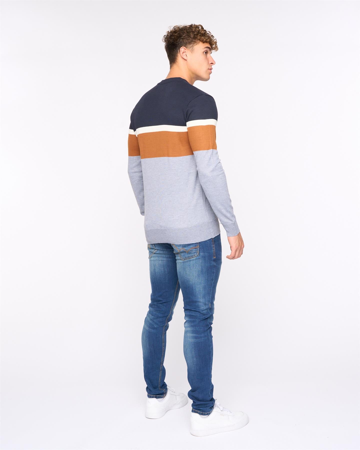 Mens Easedale Crew Knit Grey Marl