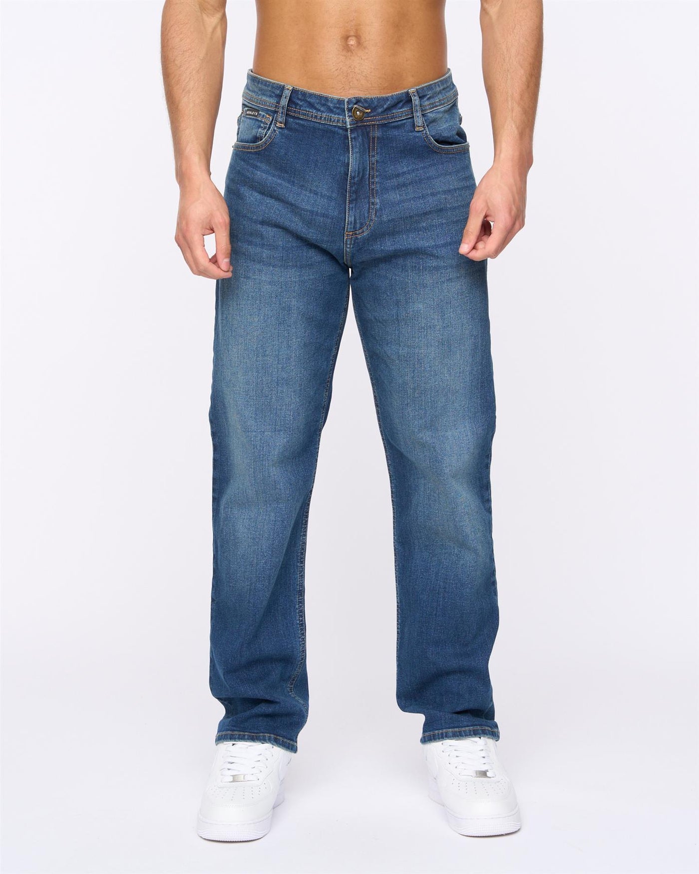 Mens Breeze Straight Fit Jeans Stone Wash