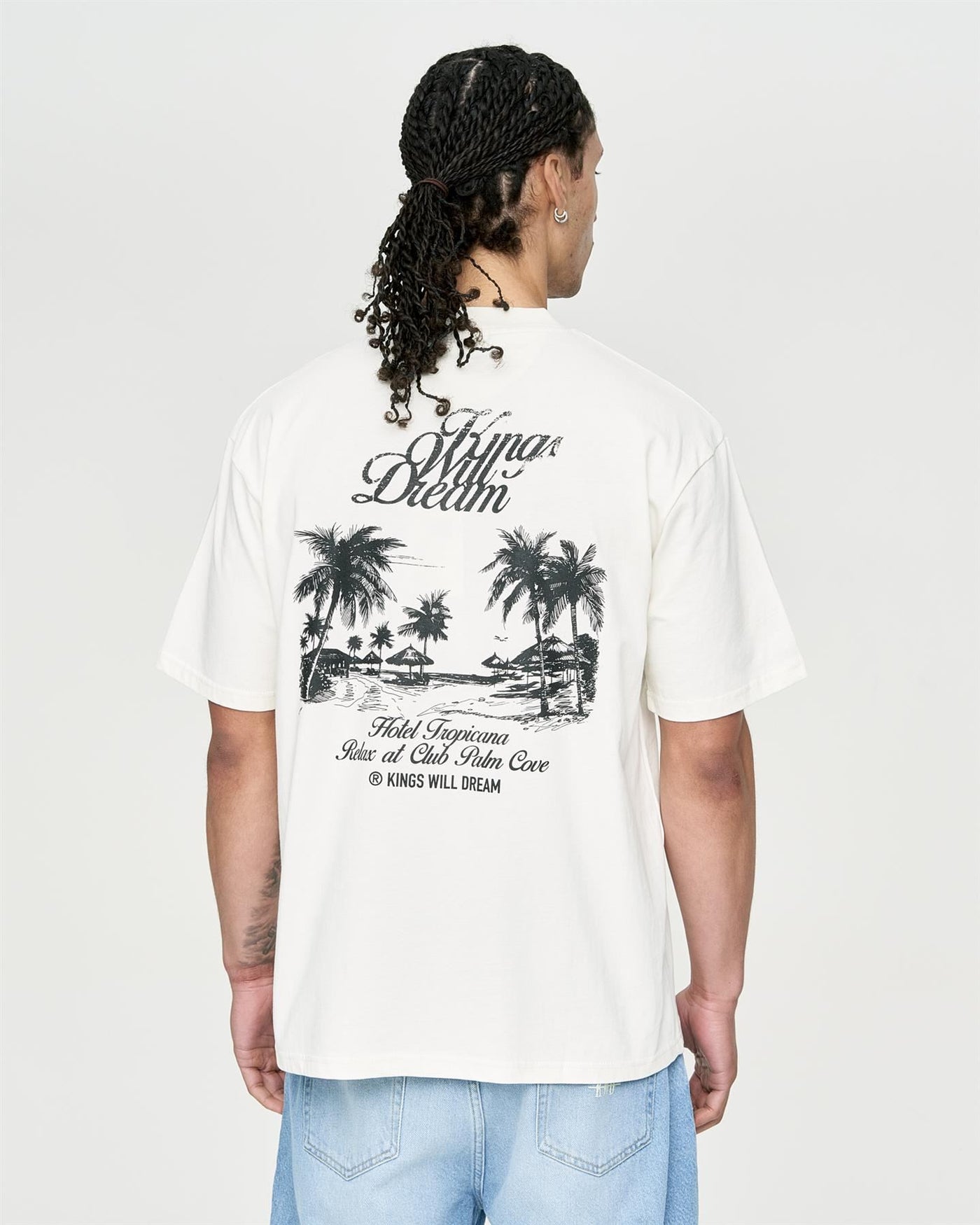 Mens Studio Hotel Tropicana T-Shirt Off White