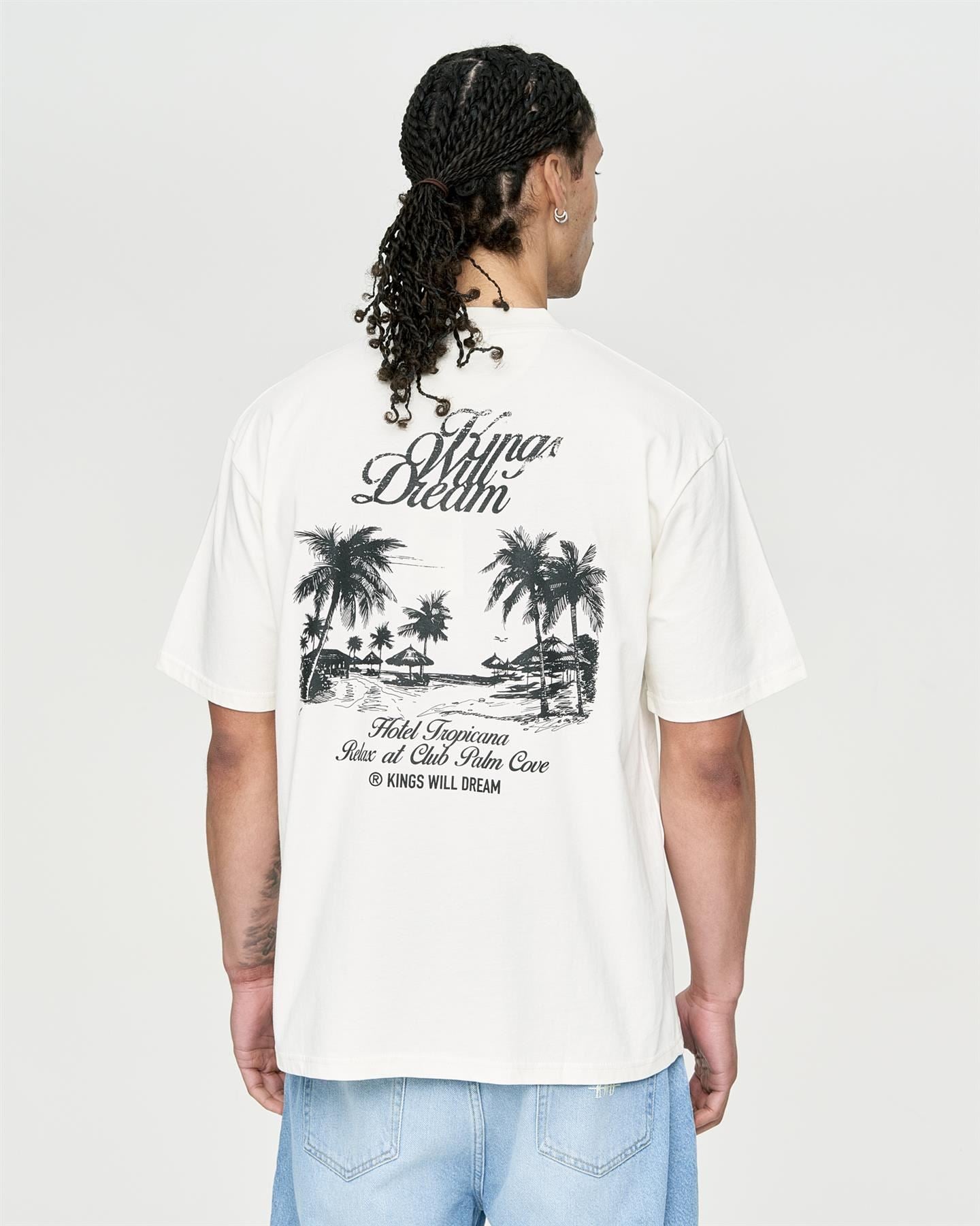 Mens Studio Hotel Tropicana T-Shirt Off White