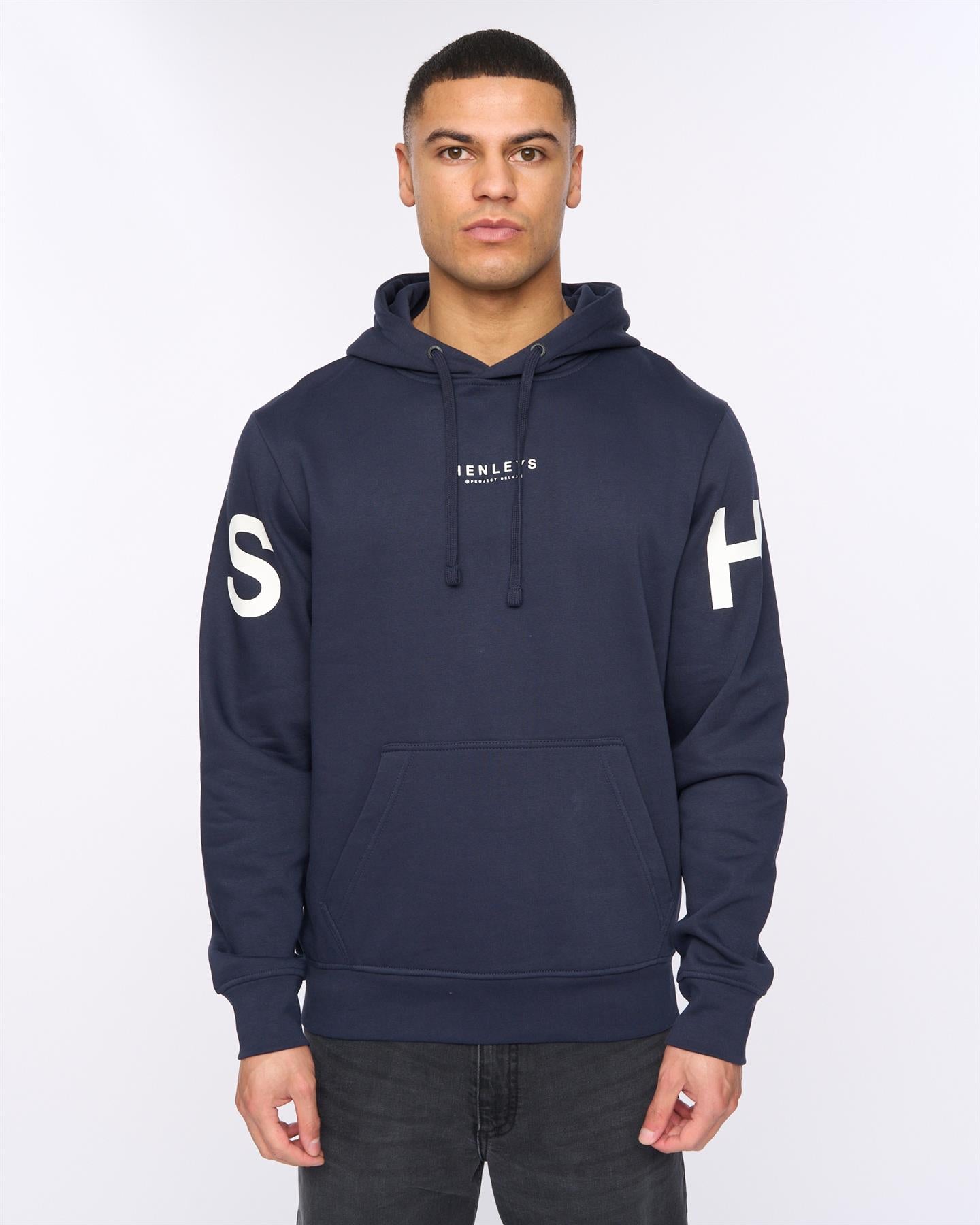 Mens Hensleeve Hoodie Navy