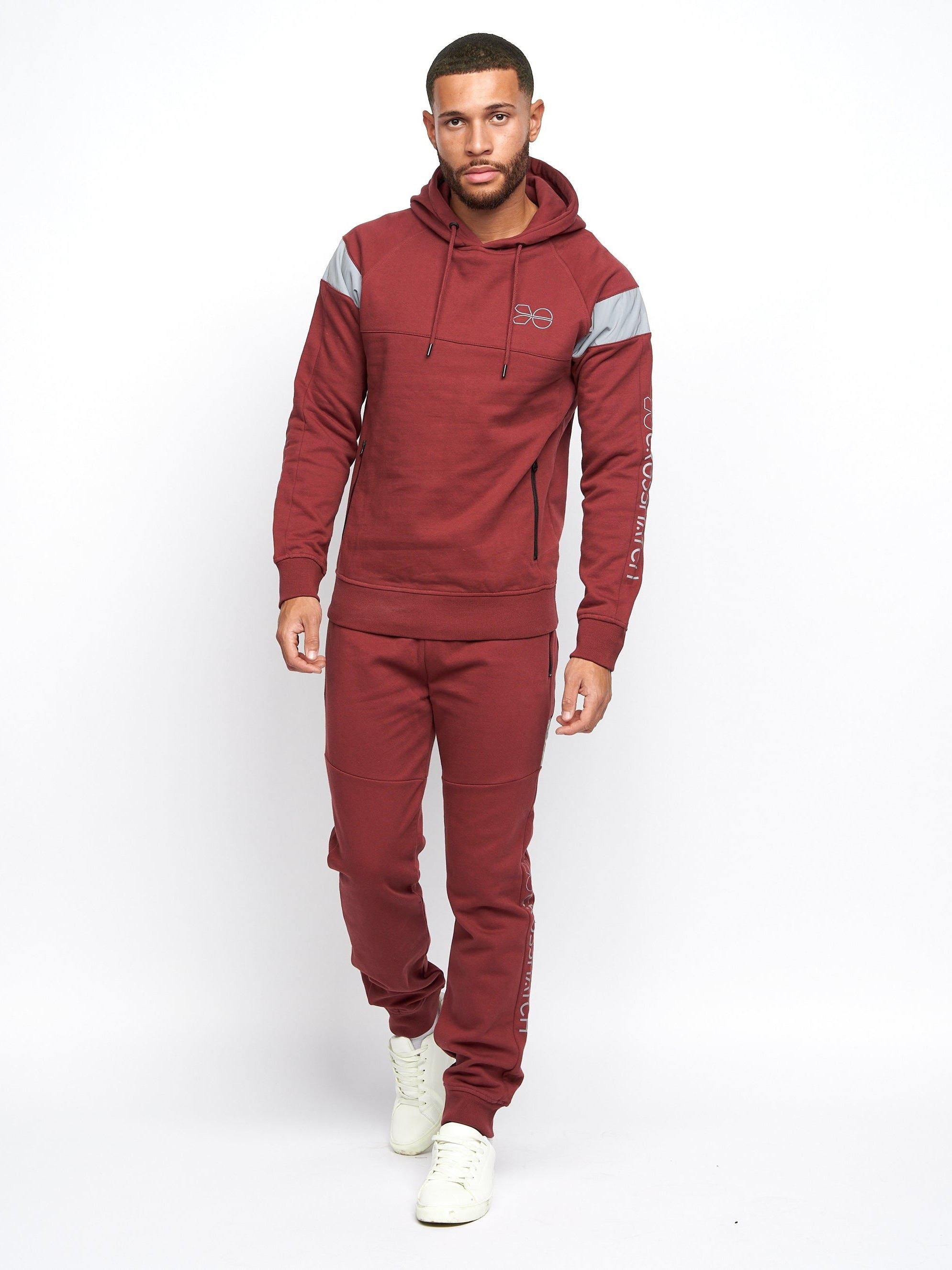 Mens Purbeck Hoodie Burgundy