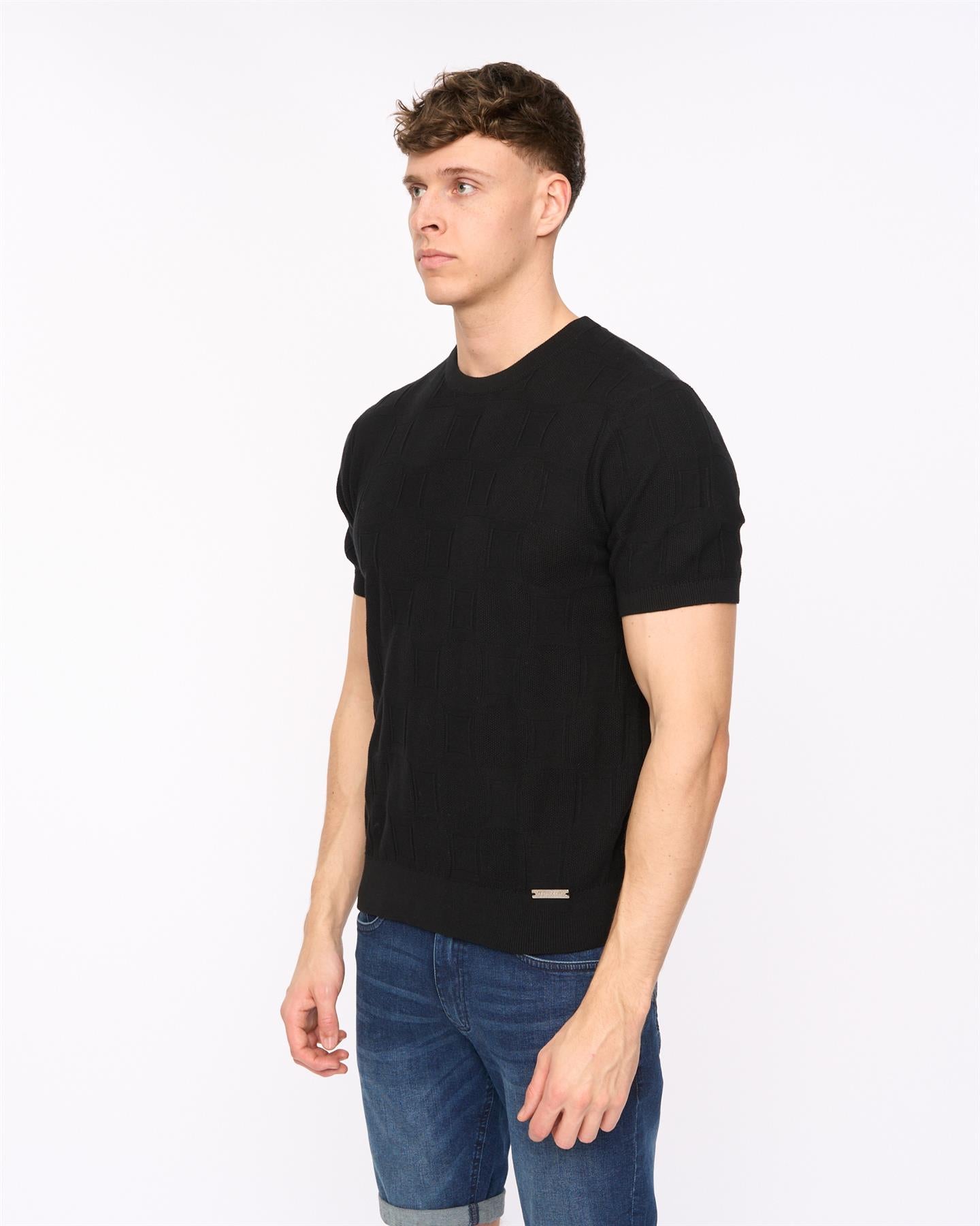 Mens Littleton Knit T-Shirt Black