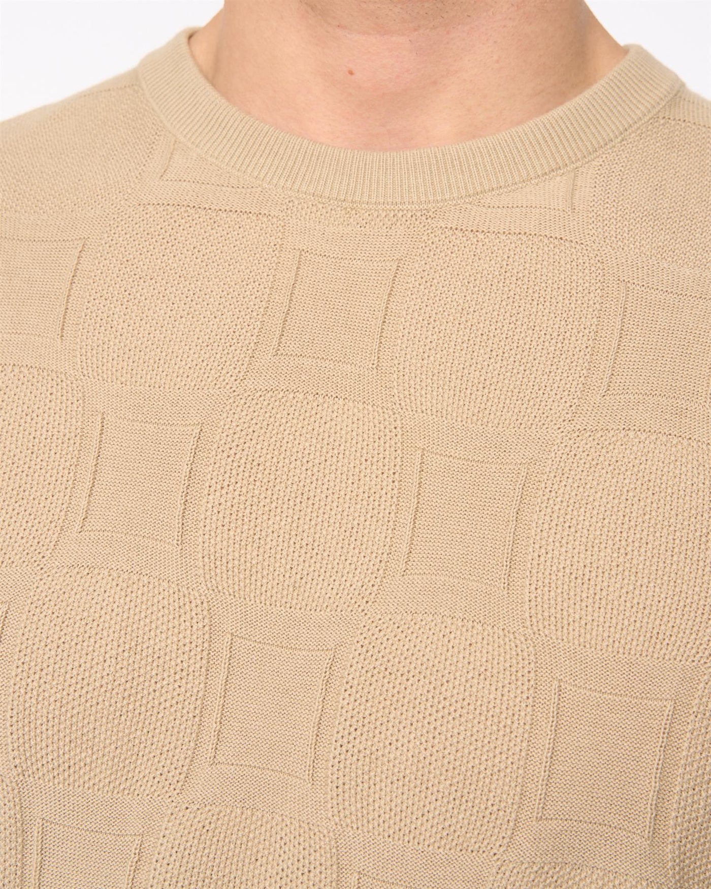 Mens Littleton Knit T-Shirt Light Stone