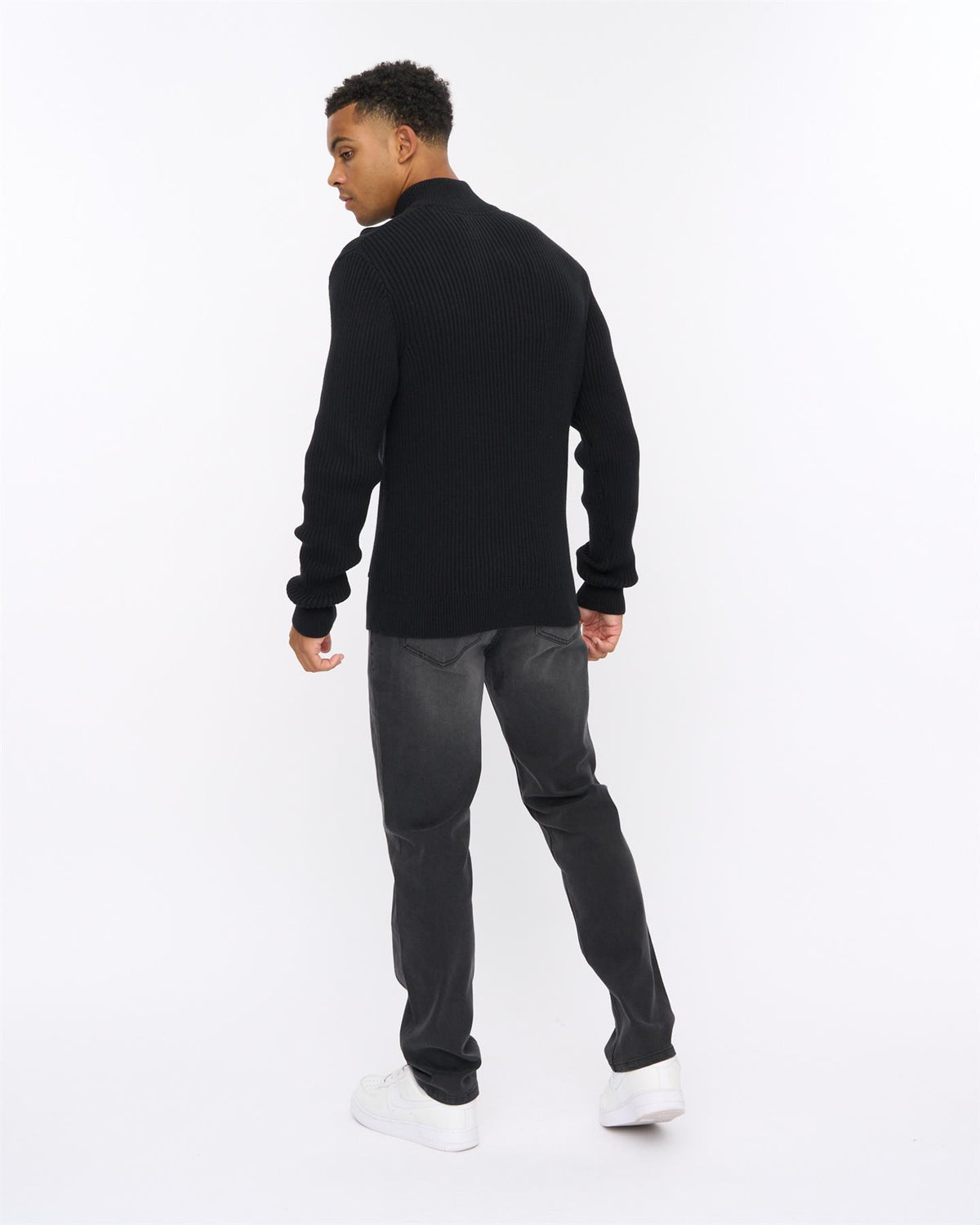 Mens Wellburys Chunky Knit Black