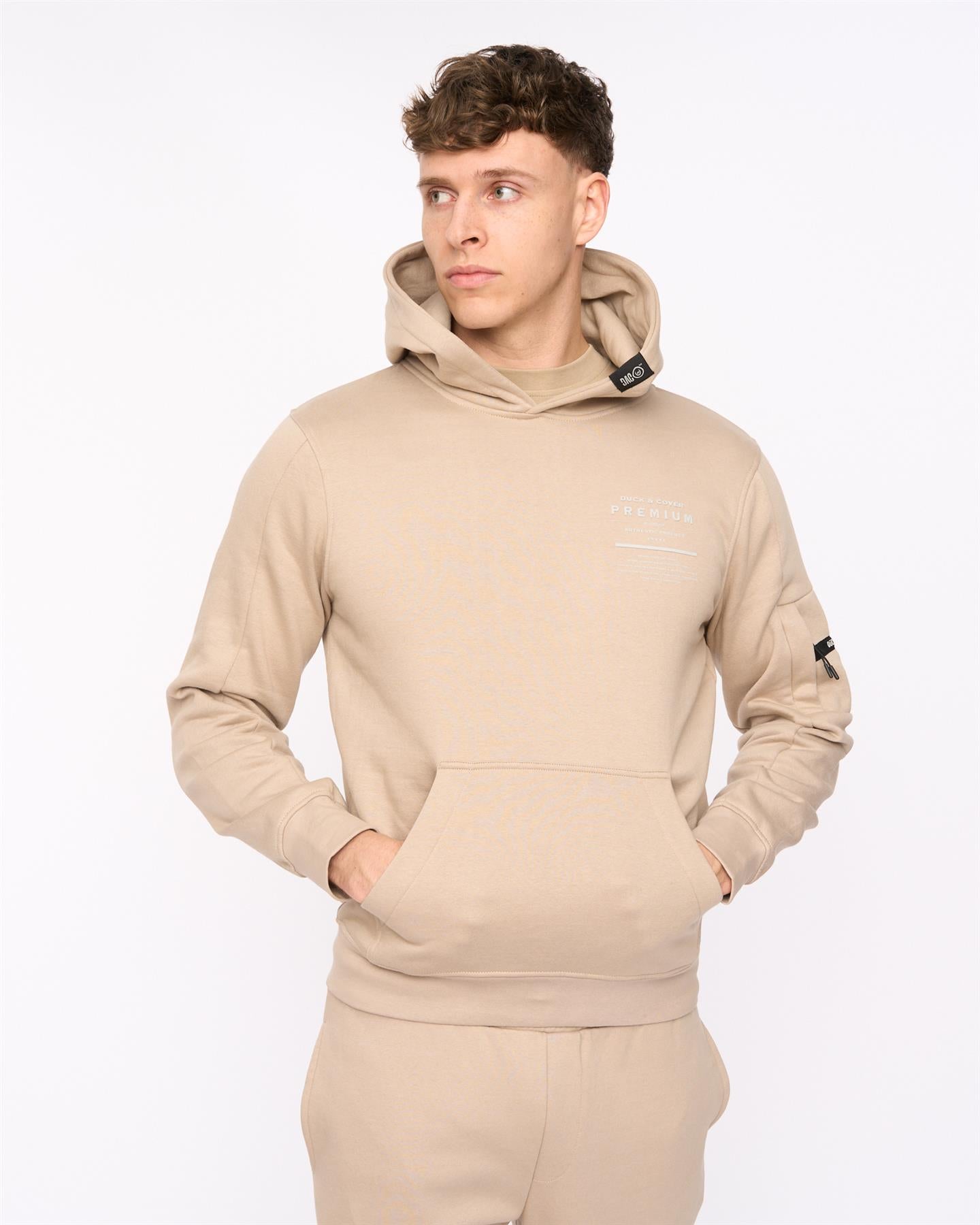Mens Rayland Hoodie Stone