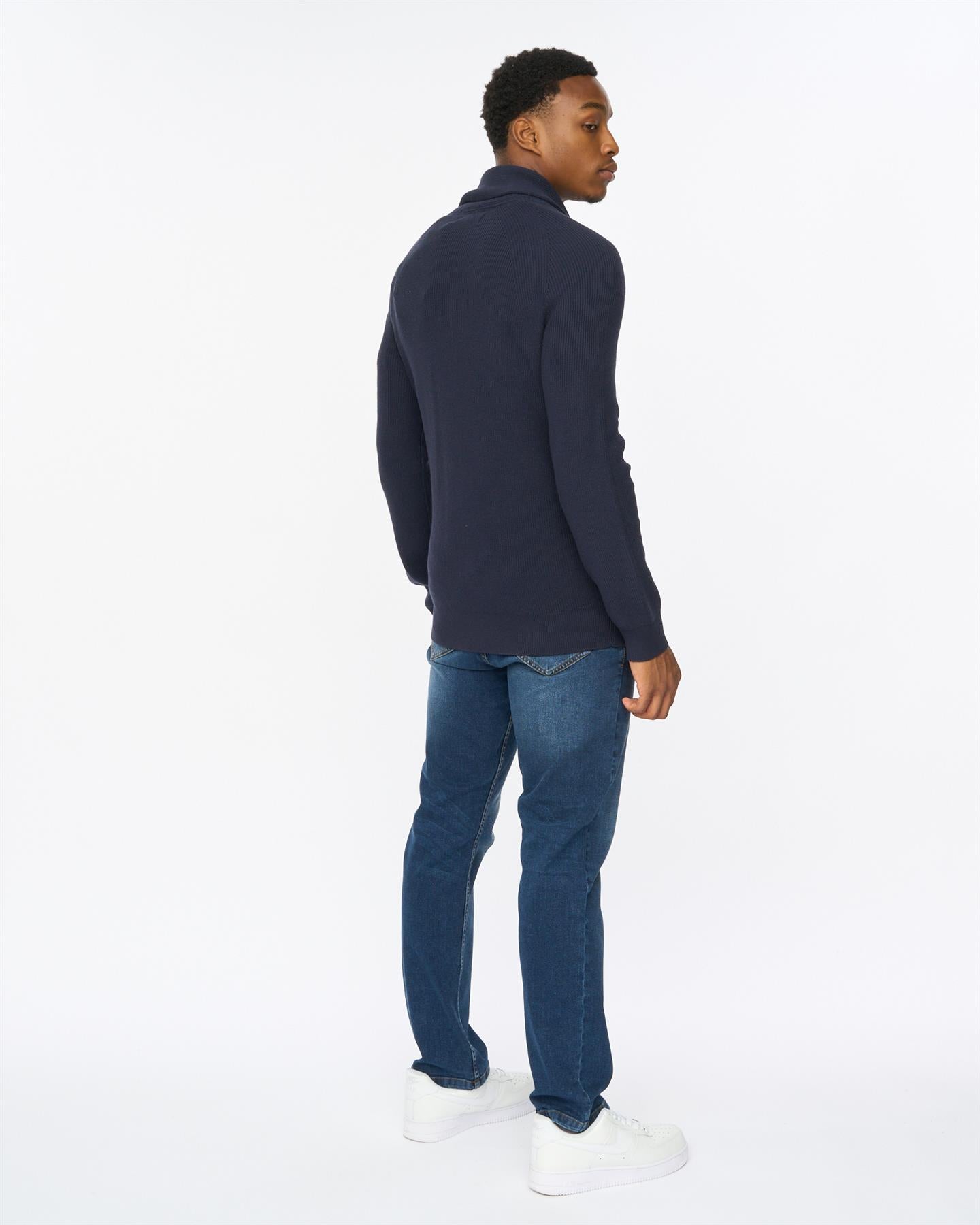 Mens Venosa Shawl Cardigan Navy