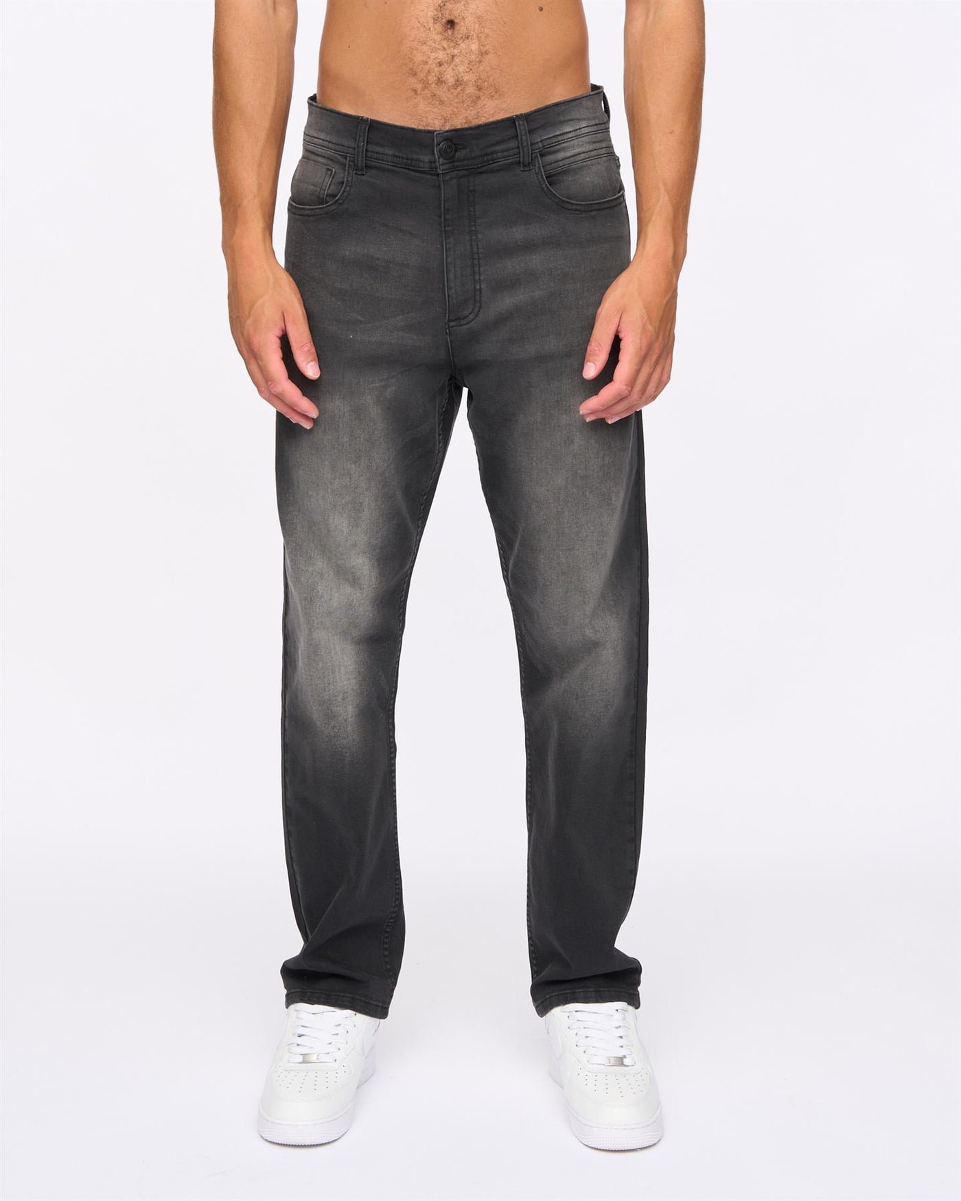 Mens Rushawn Relaxed Fit Jeans Black