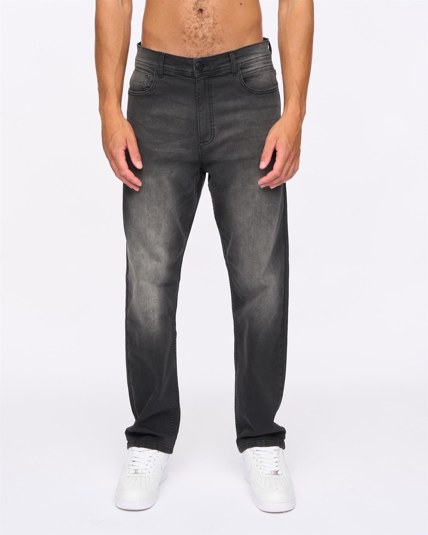 Mens Rushawn Relaxed Fit Jeans Black