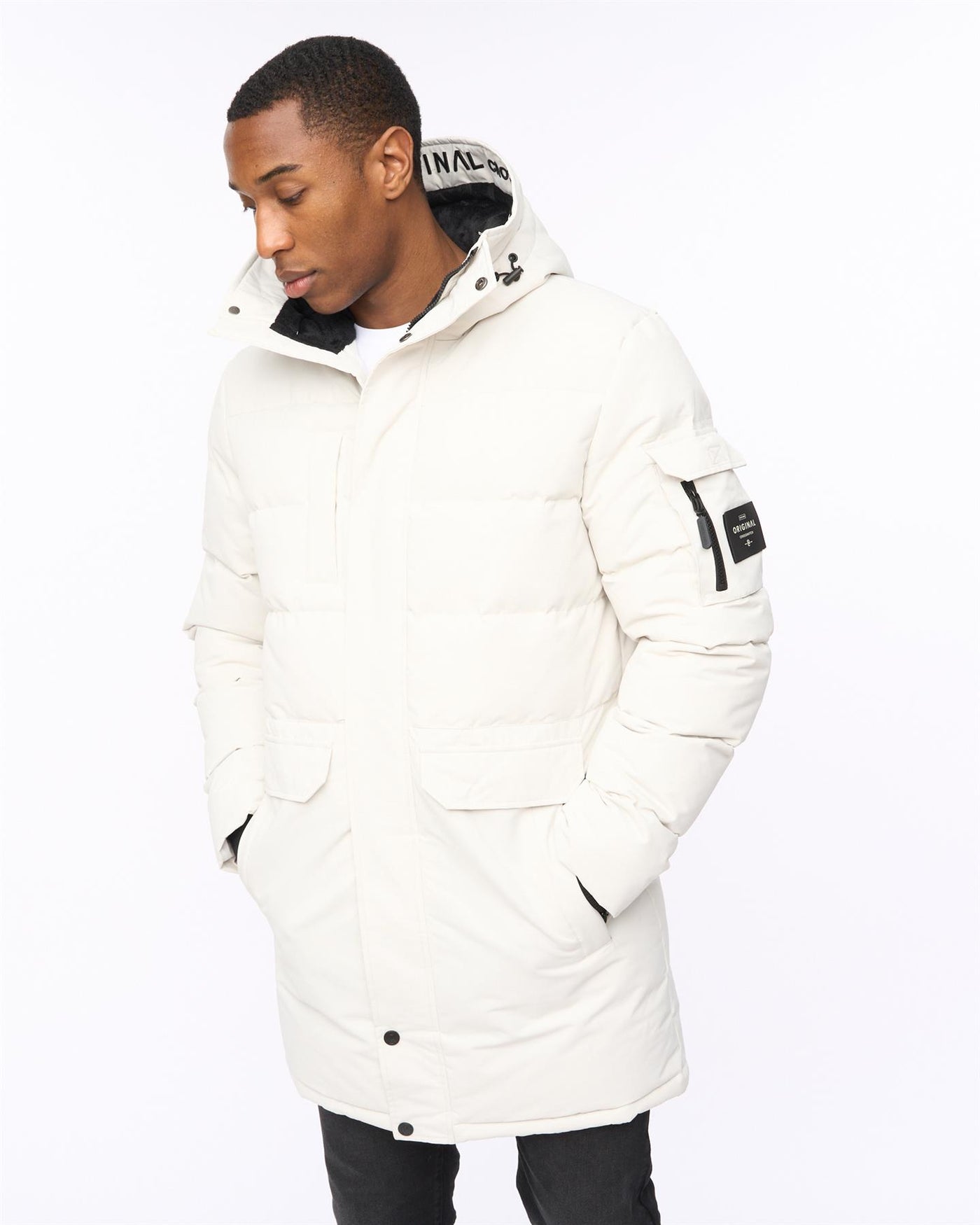 Mens Milwaka Long Jacket Putty