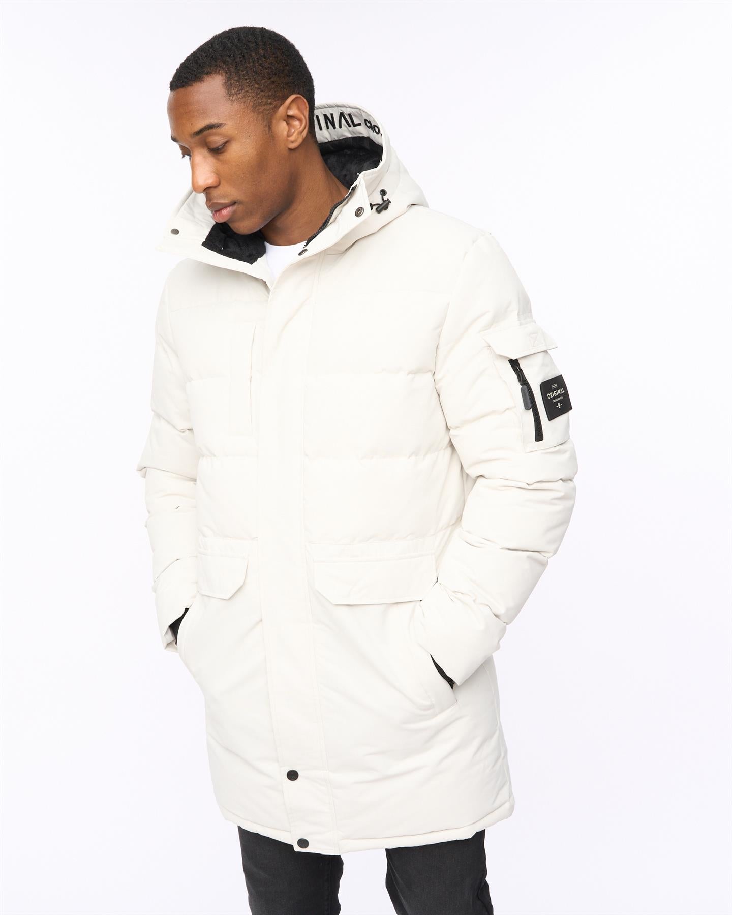 Mens Milwaka Long Jacket Putty