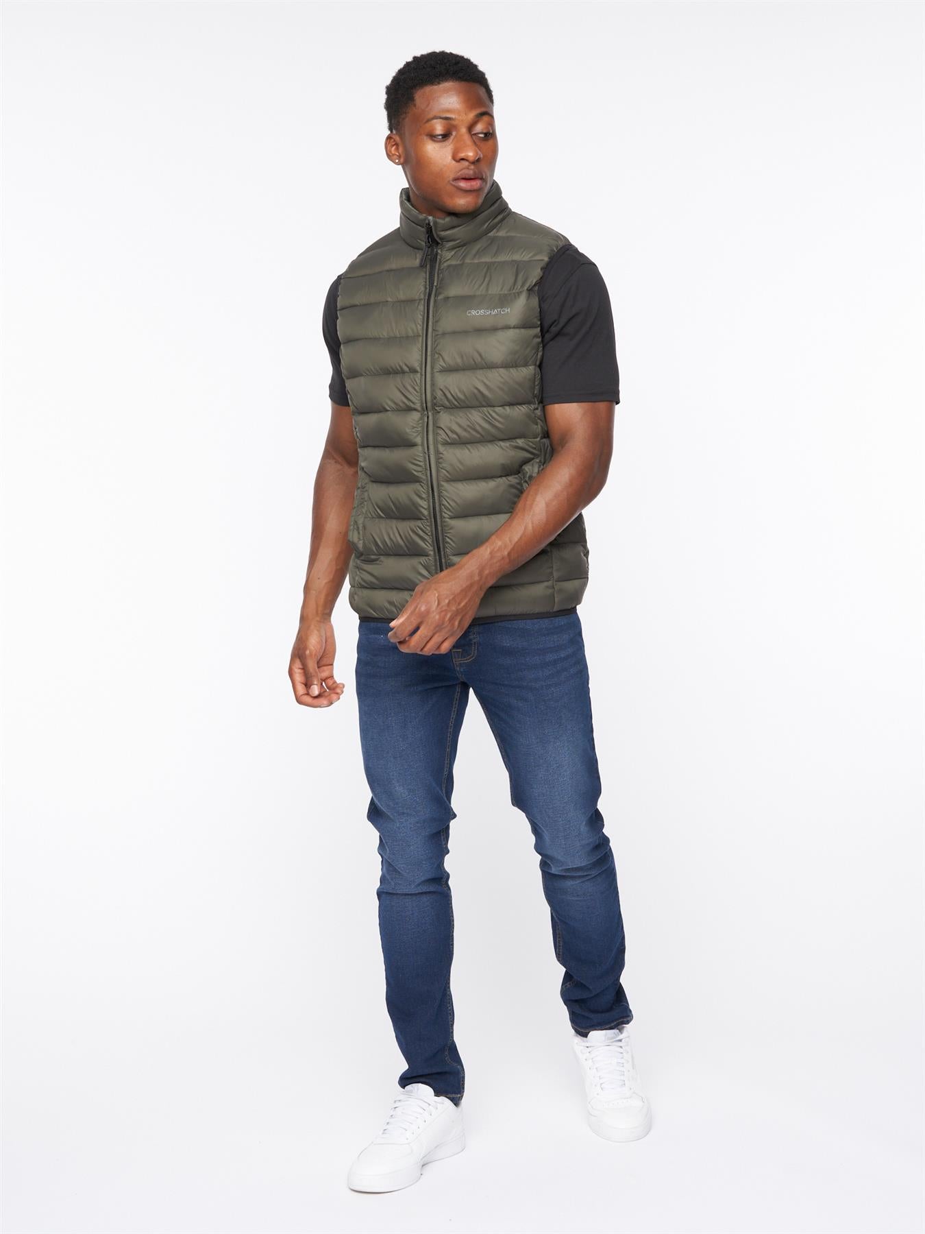 Mens Gattering Gilet Olive
