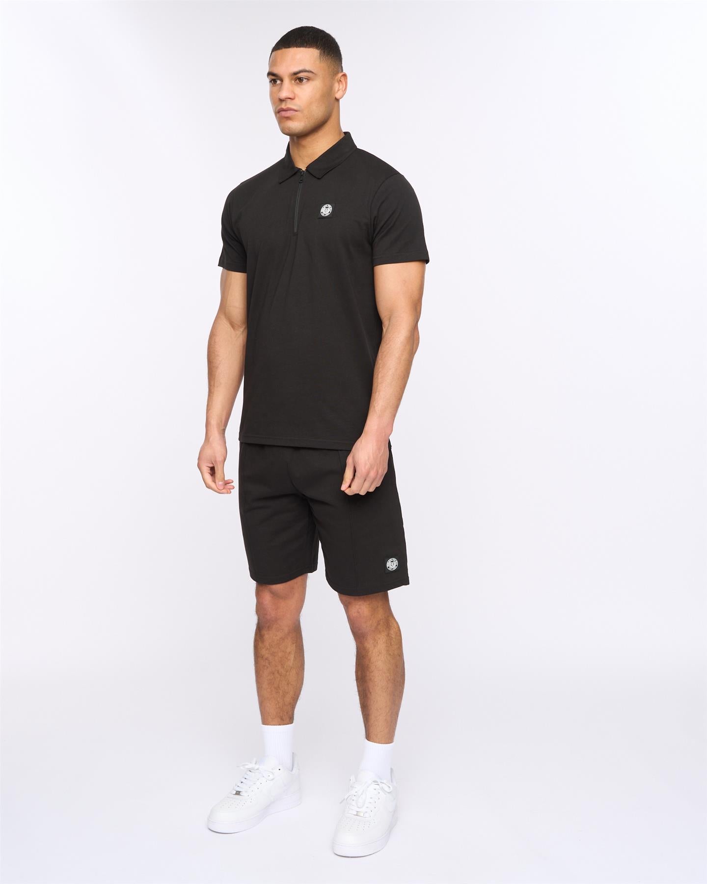 Mens Henychill Polo/Shorts Set Black