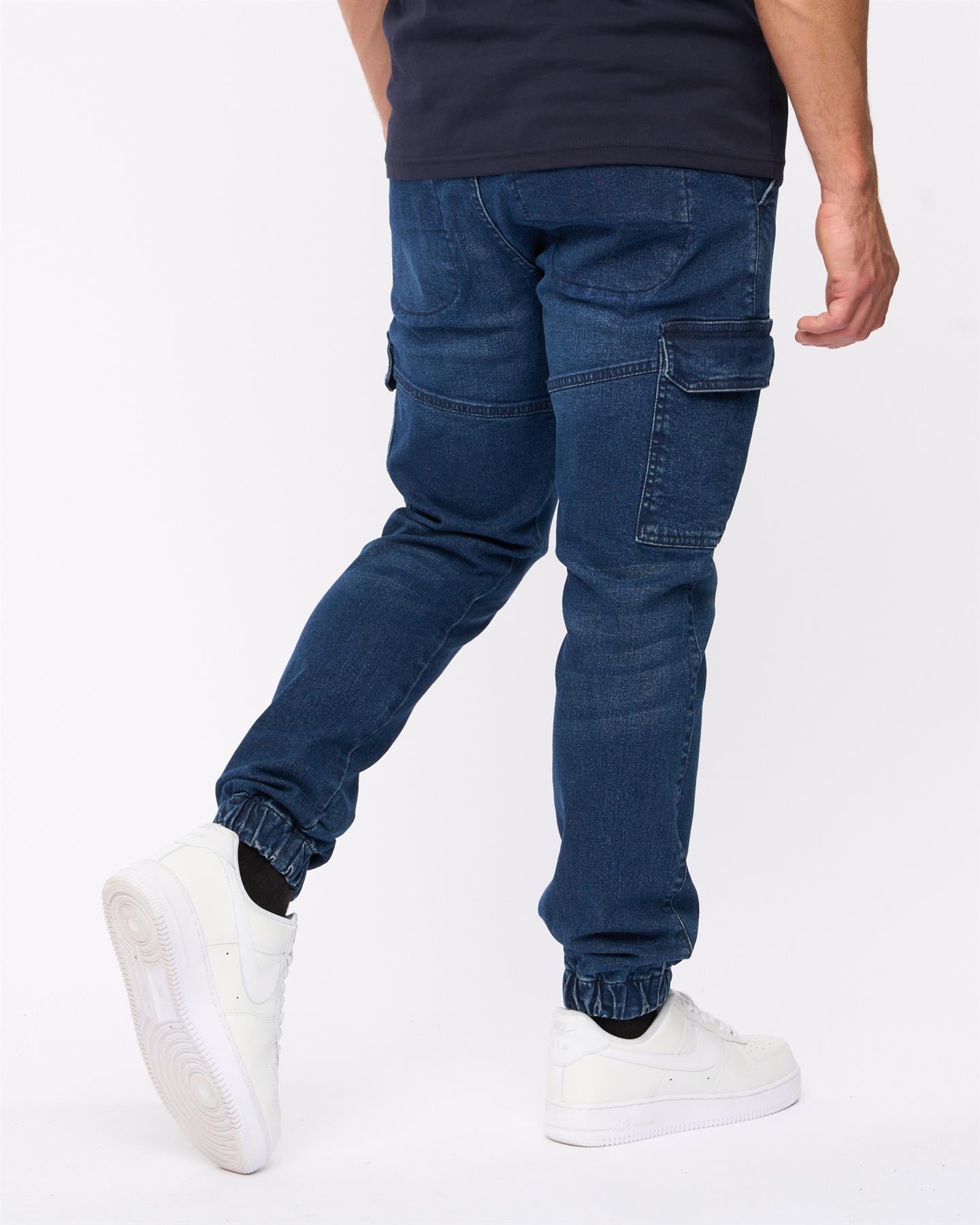 Malimore Cargo Cuff Jeans Dark Wash