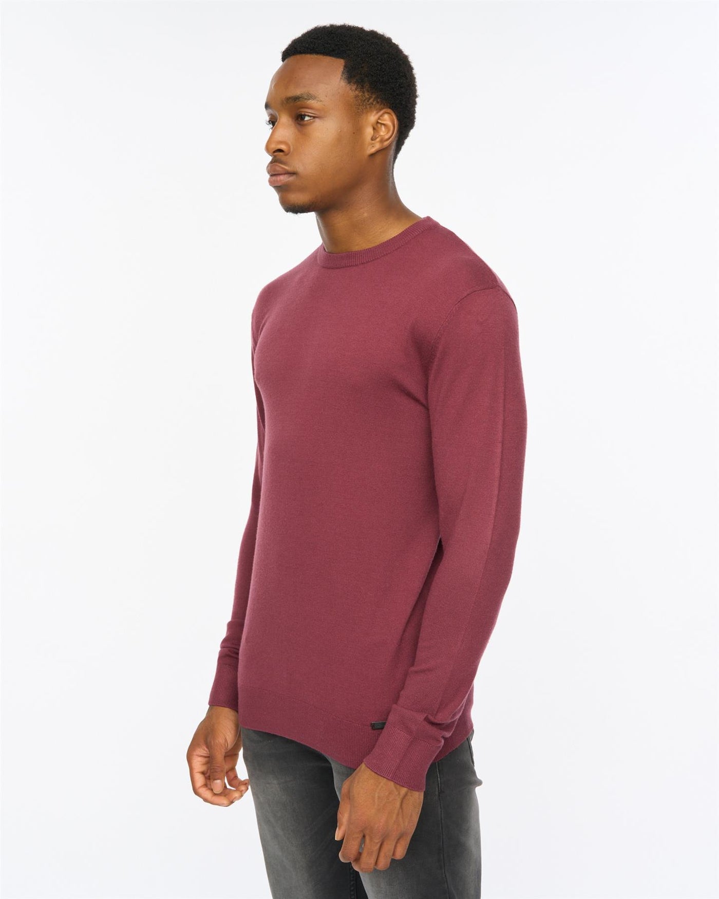 Mens Consenza Crew Knit Raisin