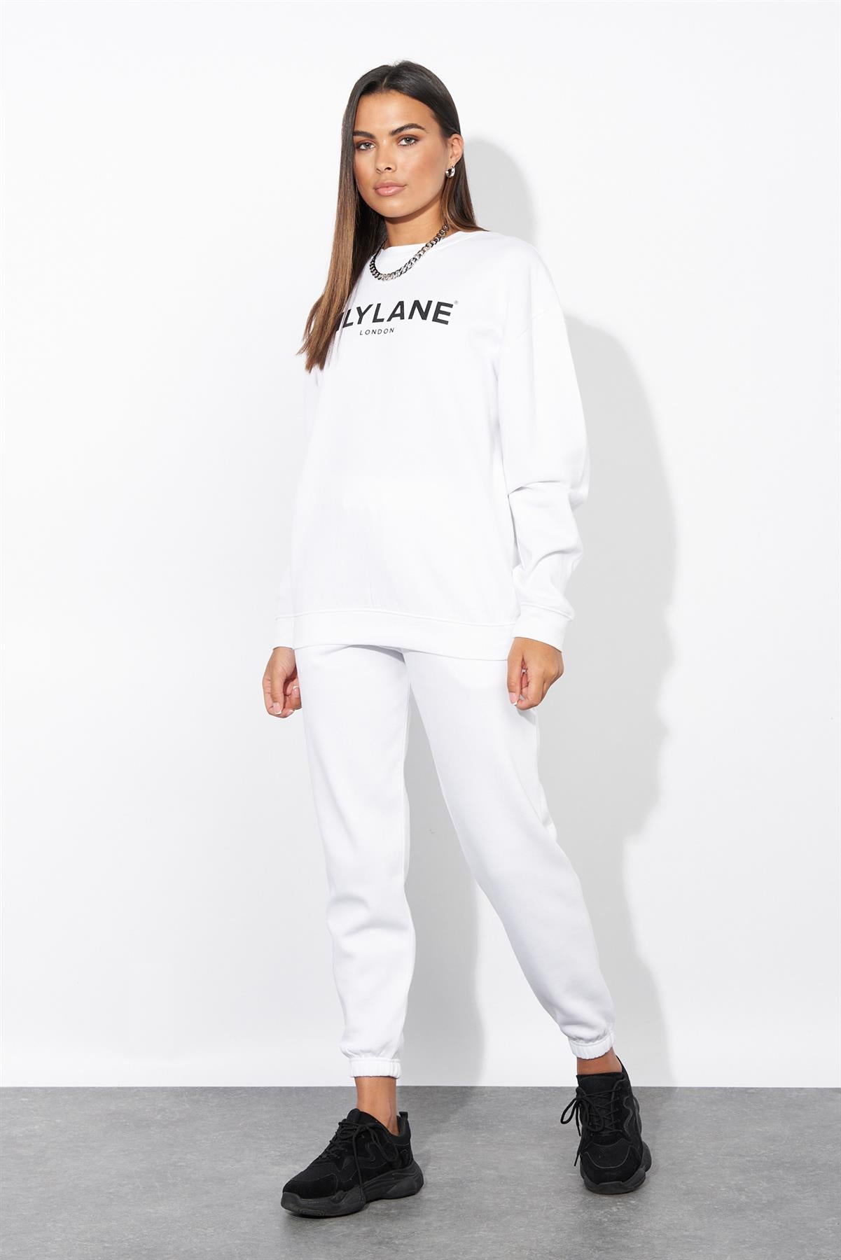 Ladies Lily Lane Valeria Crew White