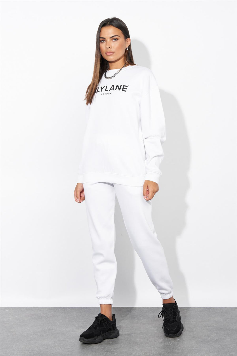 Ladies Lily Lane Valeria Crew White