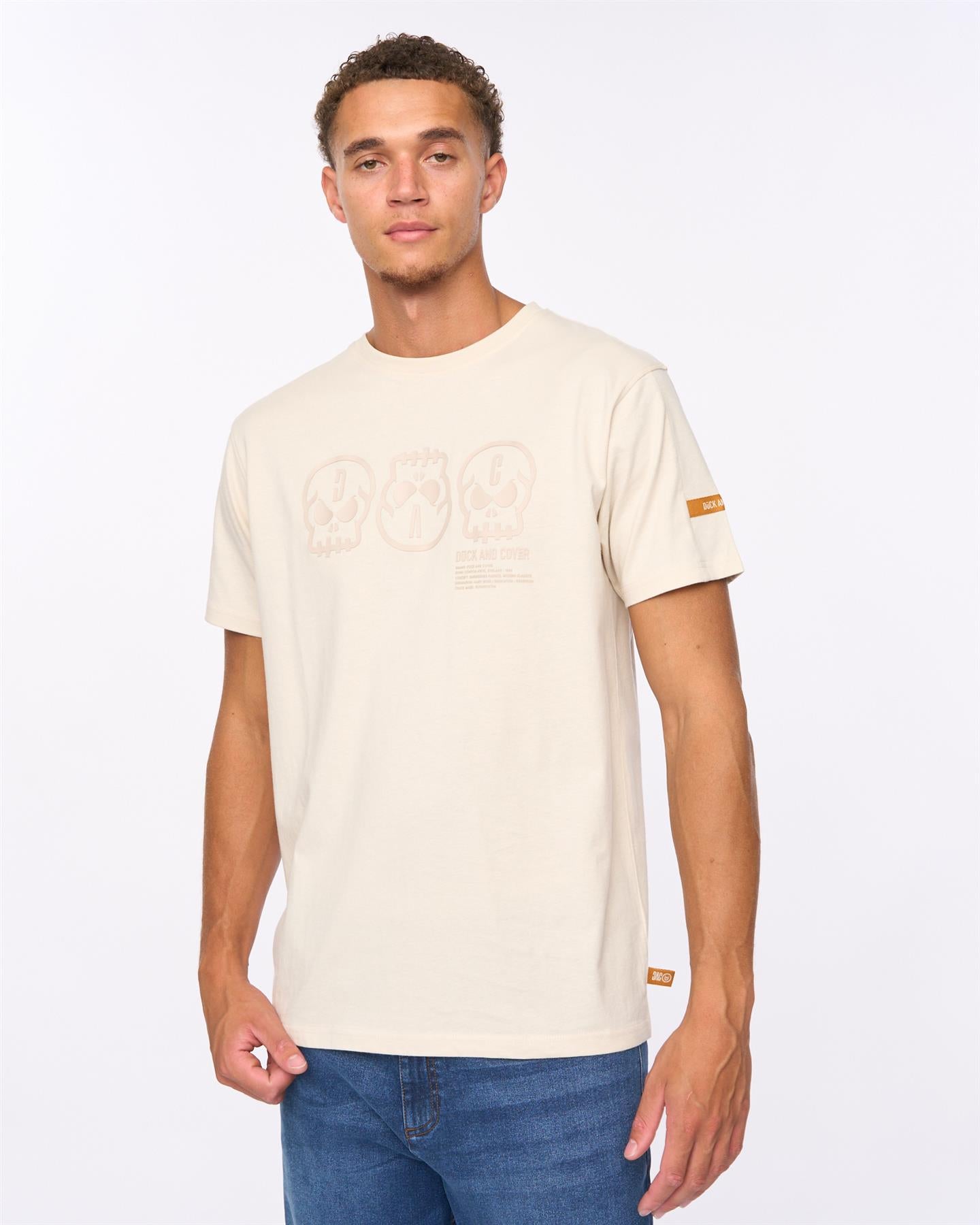 Mens Deltamans T-Shirt Light Stone