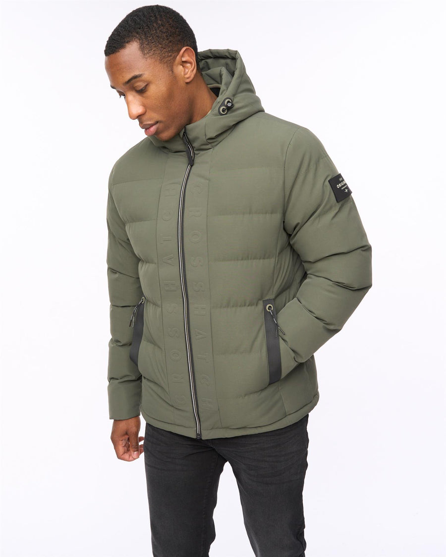 Mens Kampnew Embossed Jacket Dark Olive