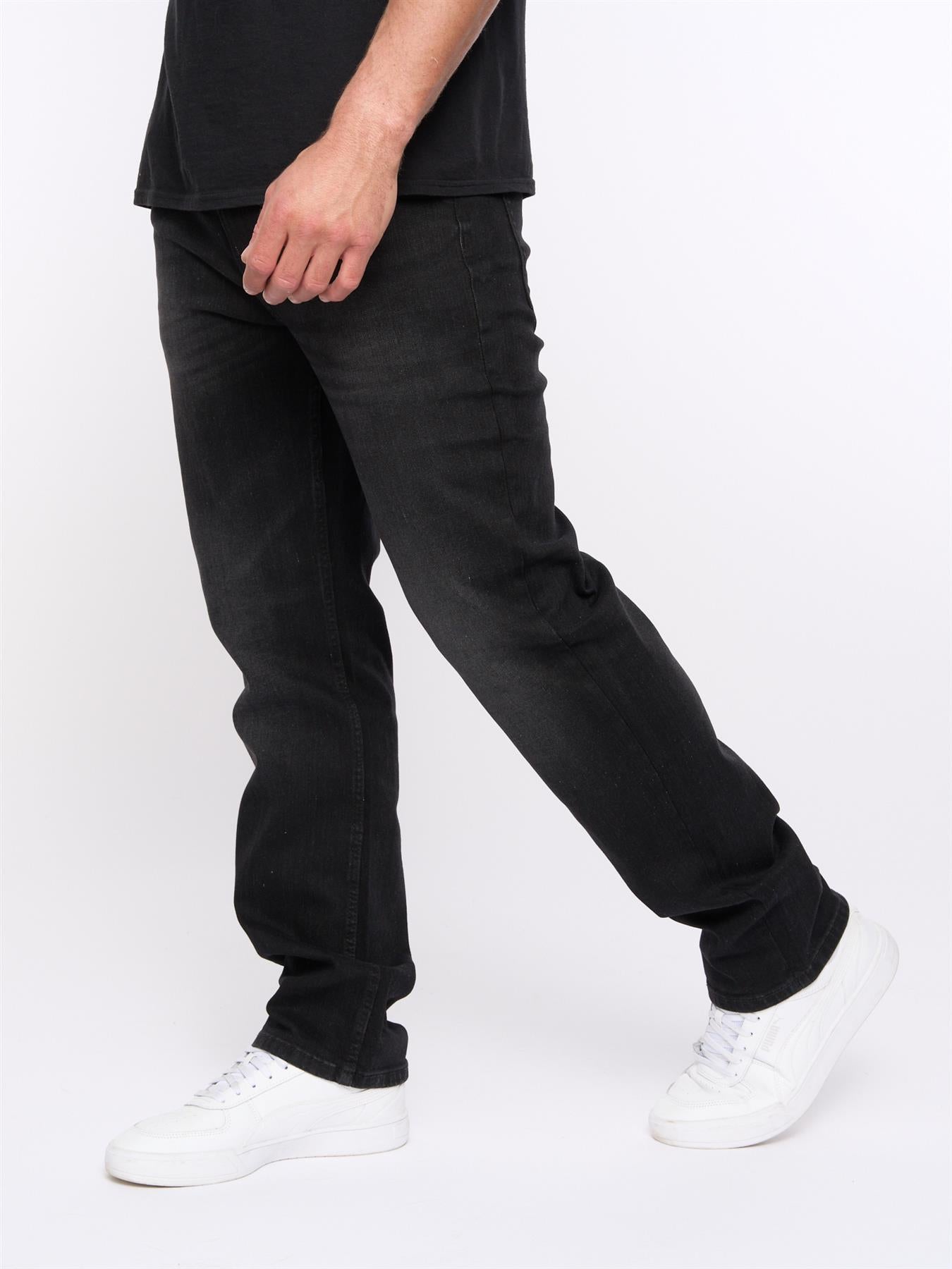 Mens Nezzy Straight Leg Jeans Black Wash