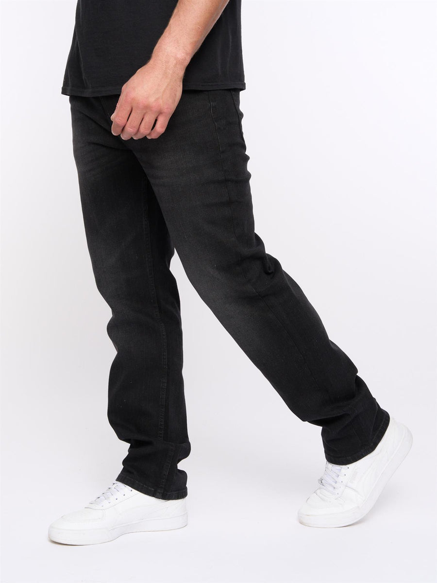 Mens Nezzy Straight Leg Jeans Black Wash
