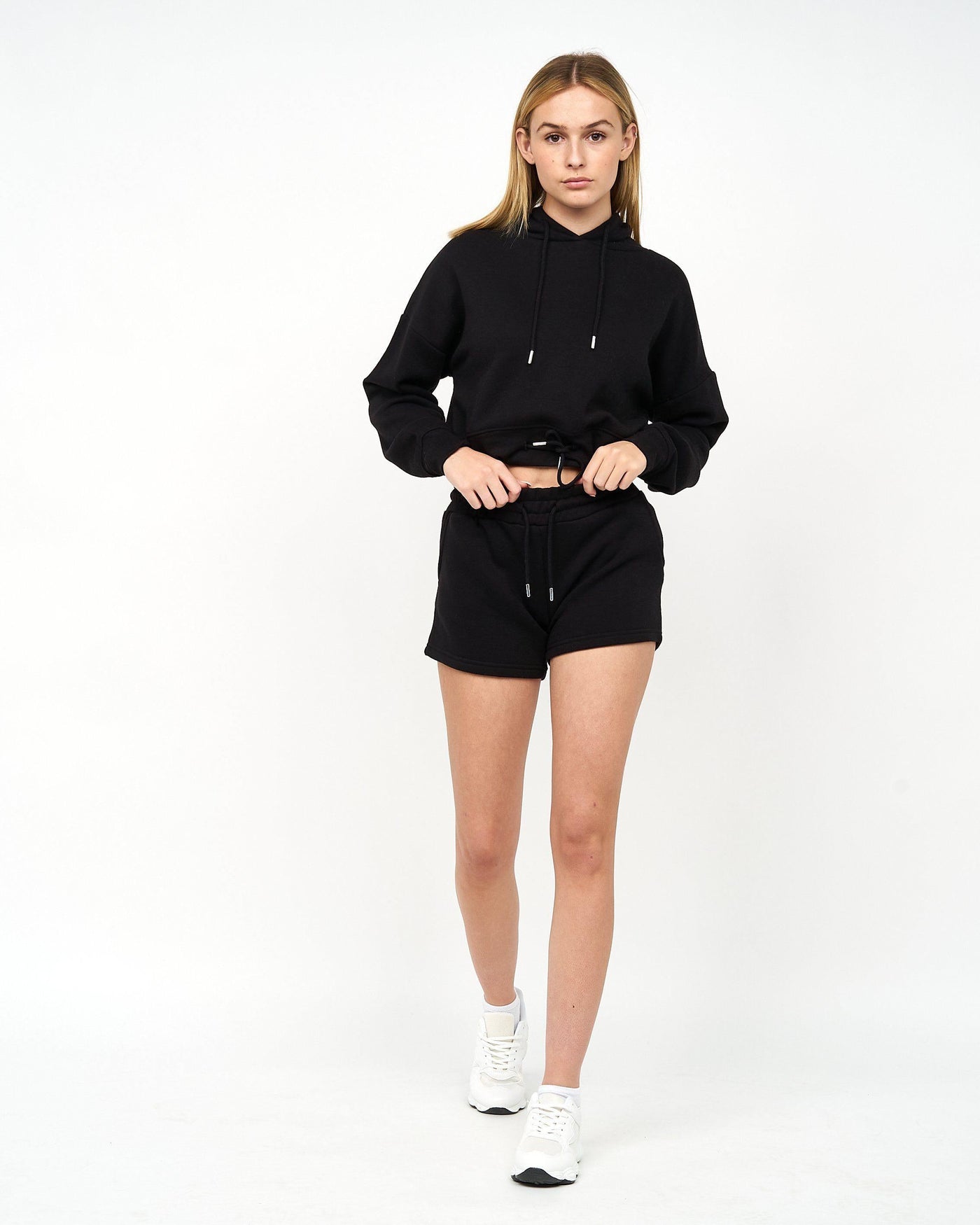 Womens Danica 2 Crop Hoodie Black