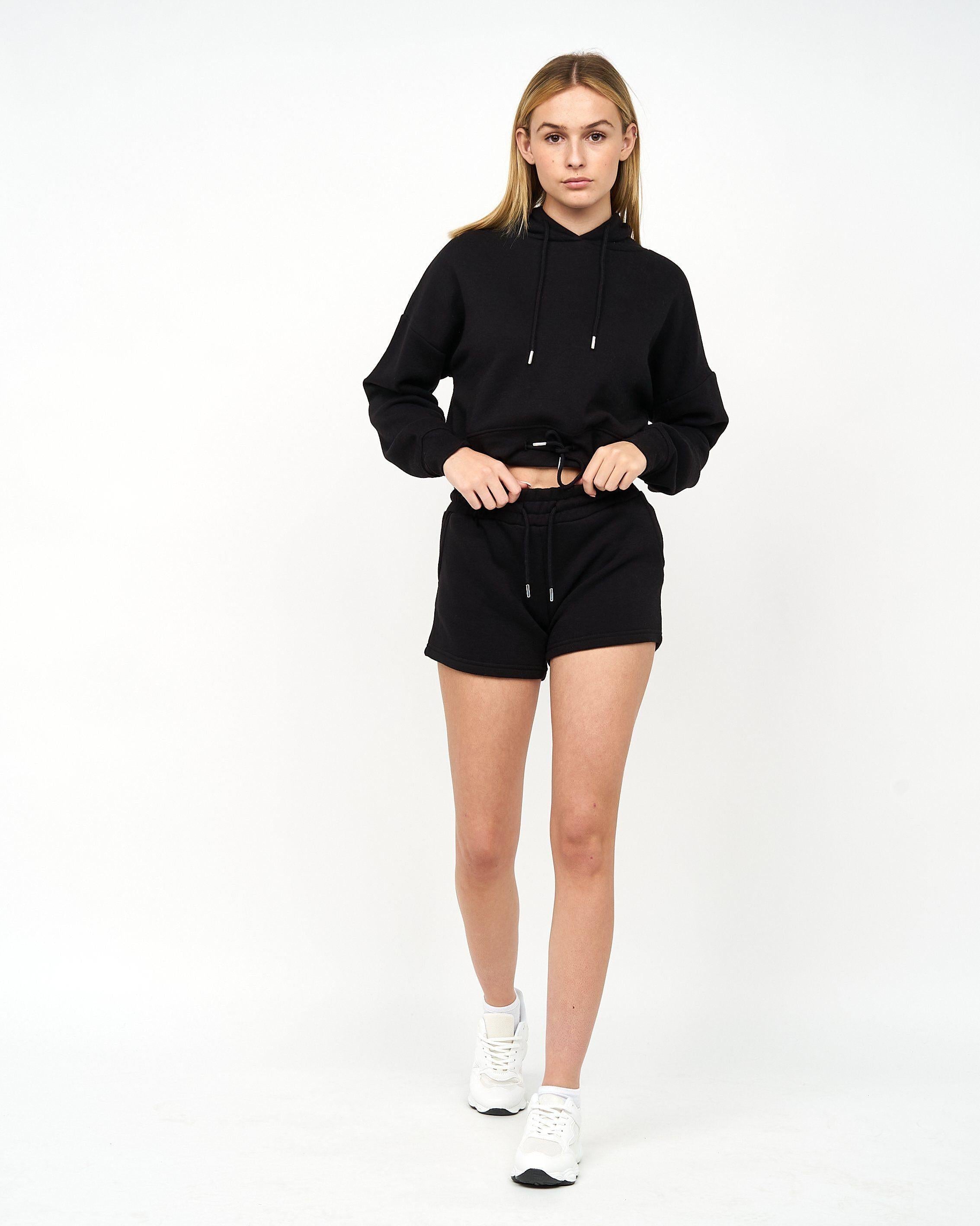 Womens Danica 2 Crop Hoodie Black