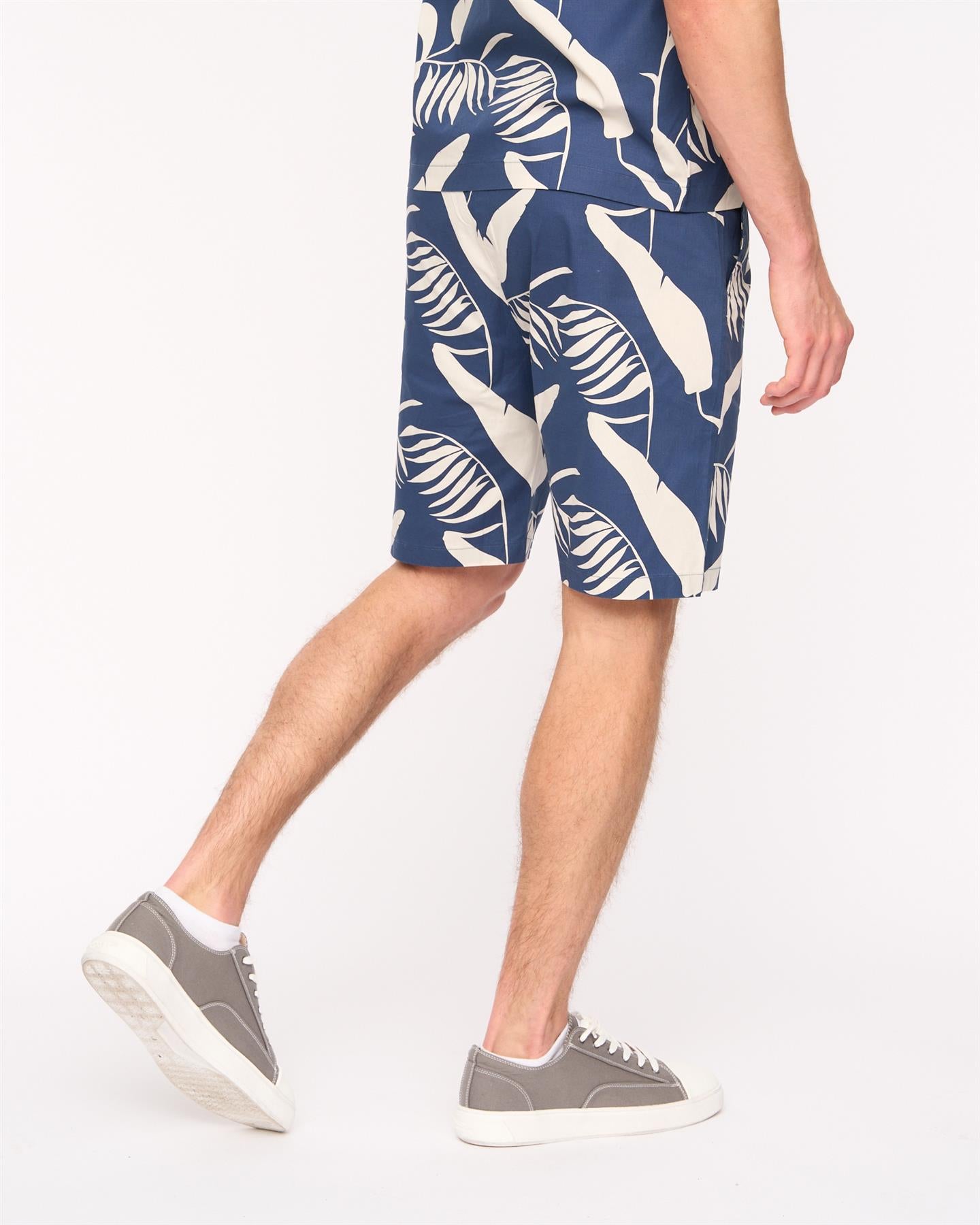 Mens Hopkinton Shirt & Shorts Set Navy