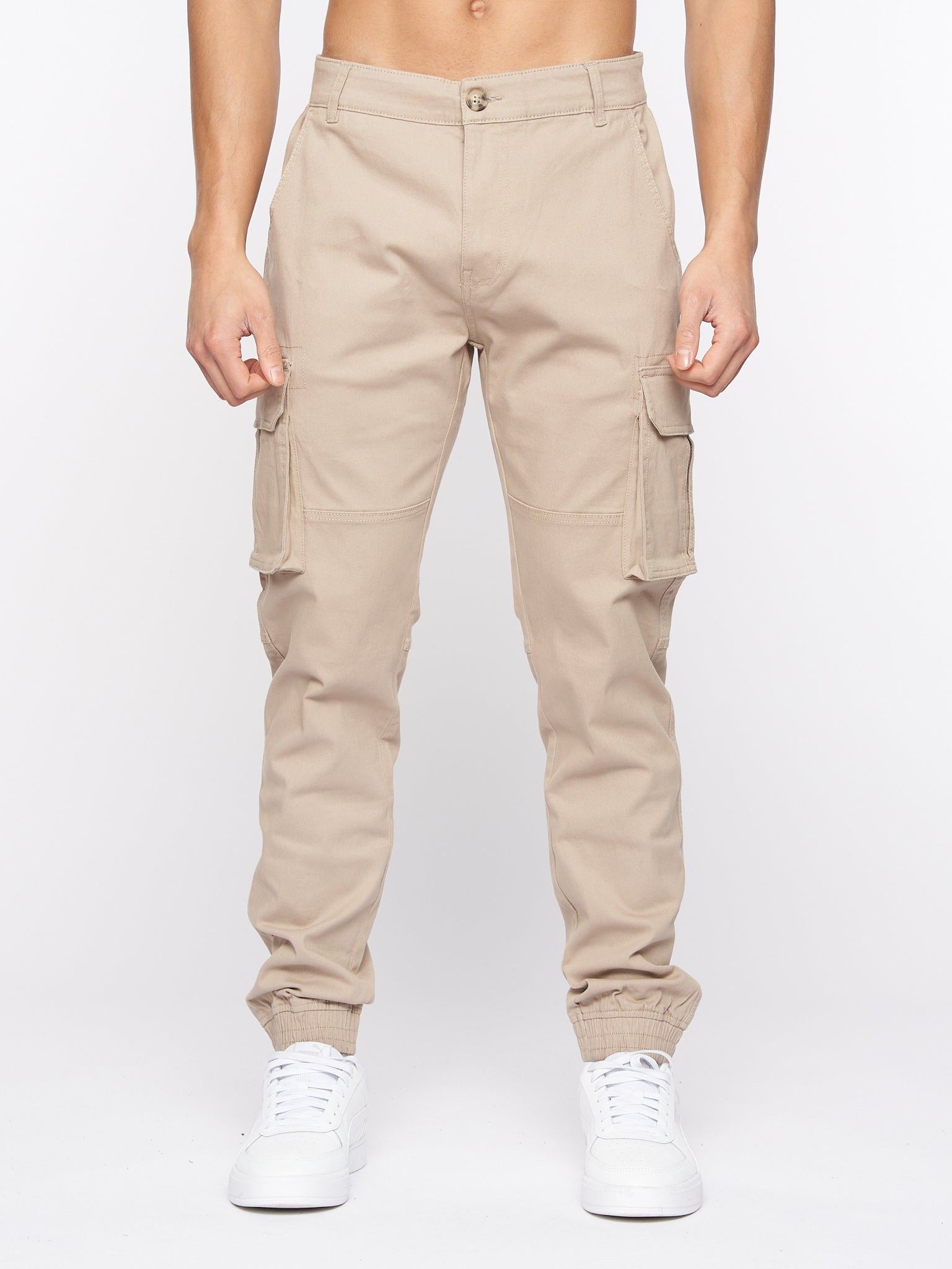 Mens Frentons Cargo Pants Stone