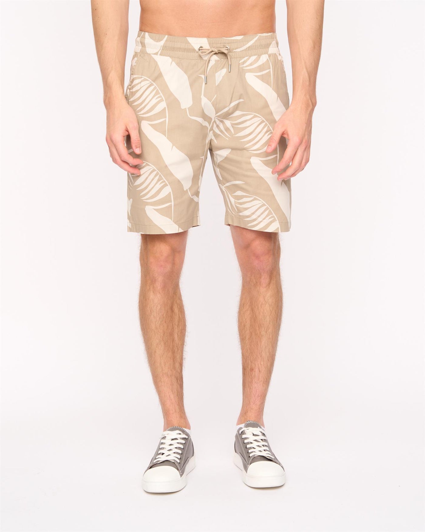 Mens Hopkinton Shirt & Shorts Set Light Stone