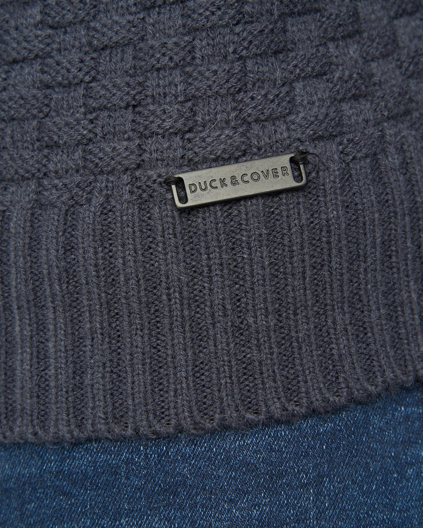 Mens Matera Textured Knit Navy