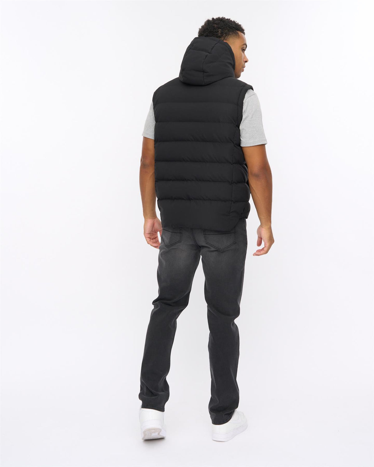 Mens Kampleys Embossed Gilet Black