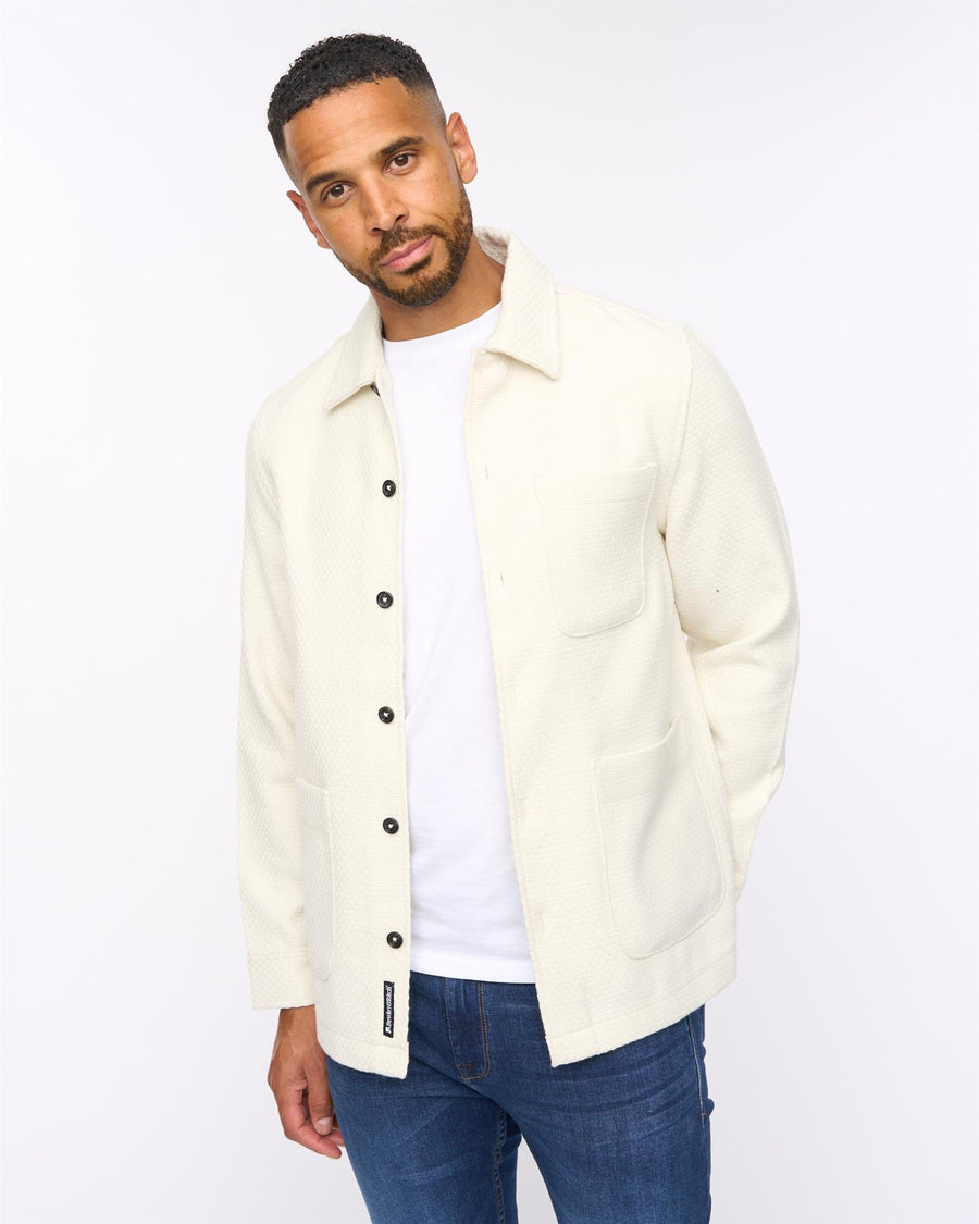 Haynerson Textured Overshirt Ecru