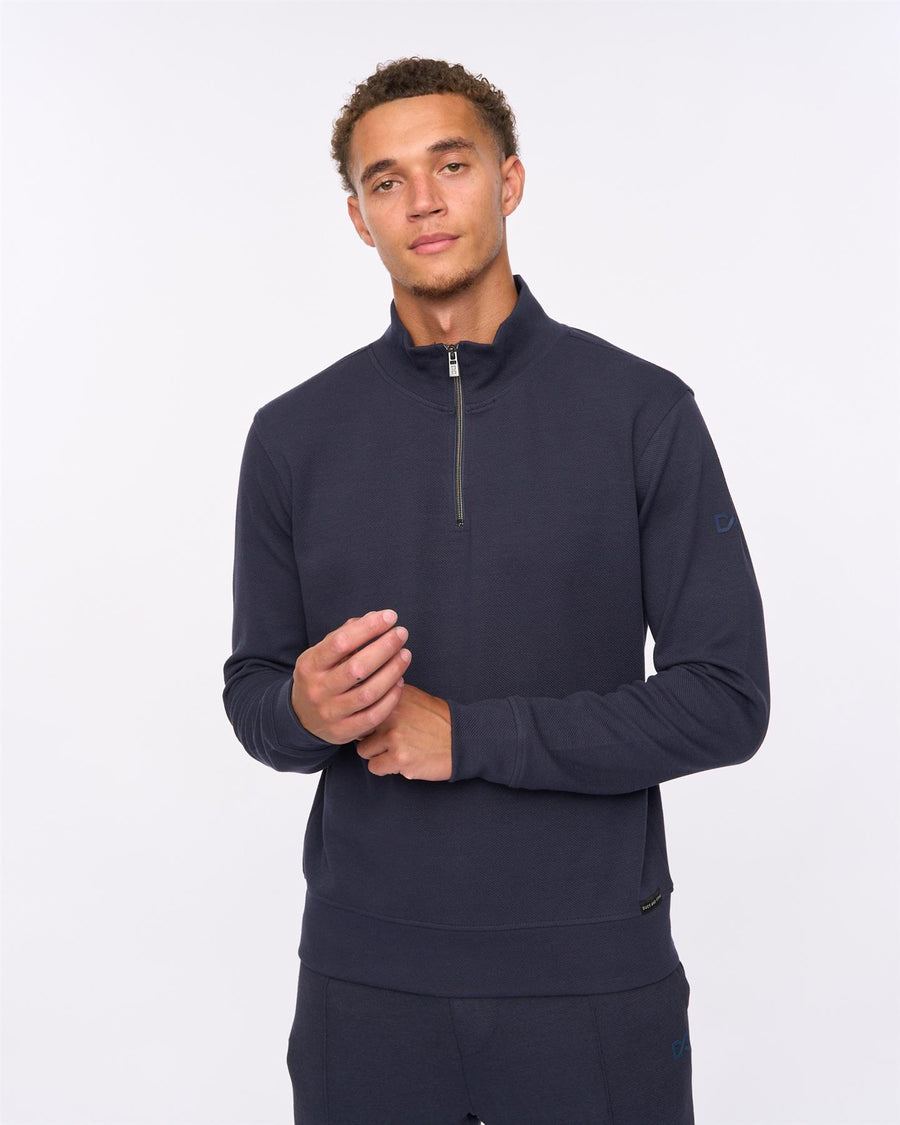 Mens Slellmoore 1/4 Zip Hoodie Navy