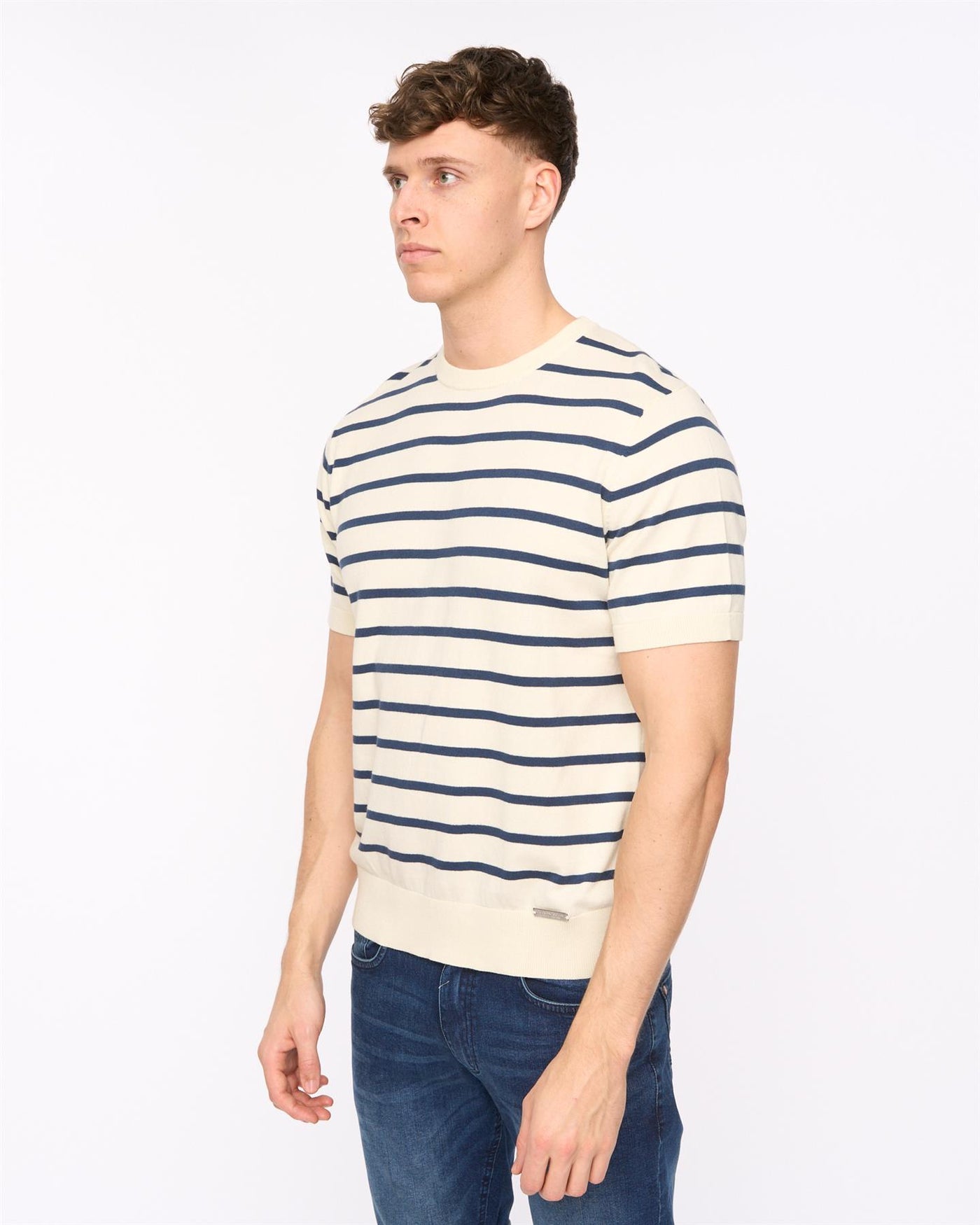 Mens Norwell Knit T-Shirt Light Stone
