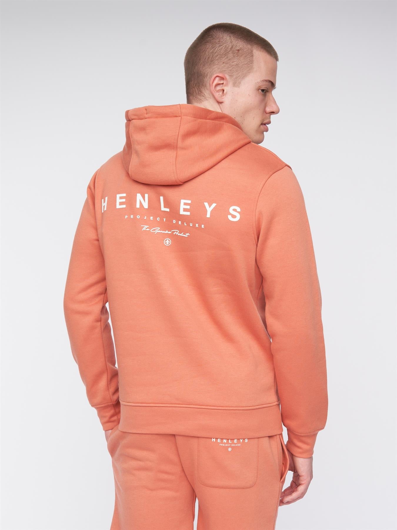 Mens Metafone Hoodie Brick Red