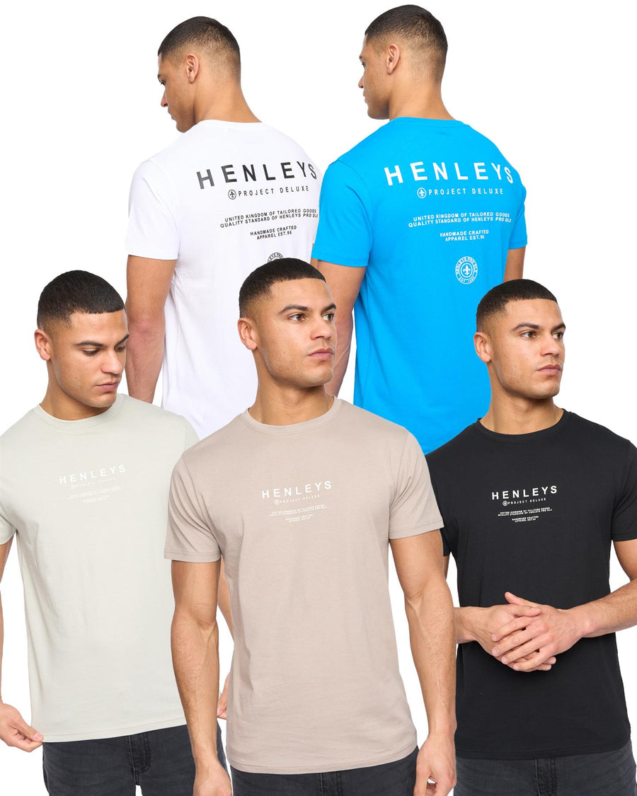 Mens Henstack T-Shirt 5pk Assorted