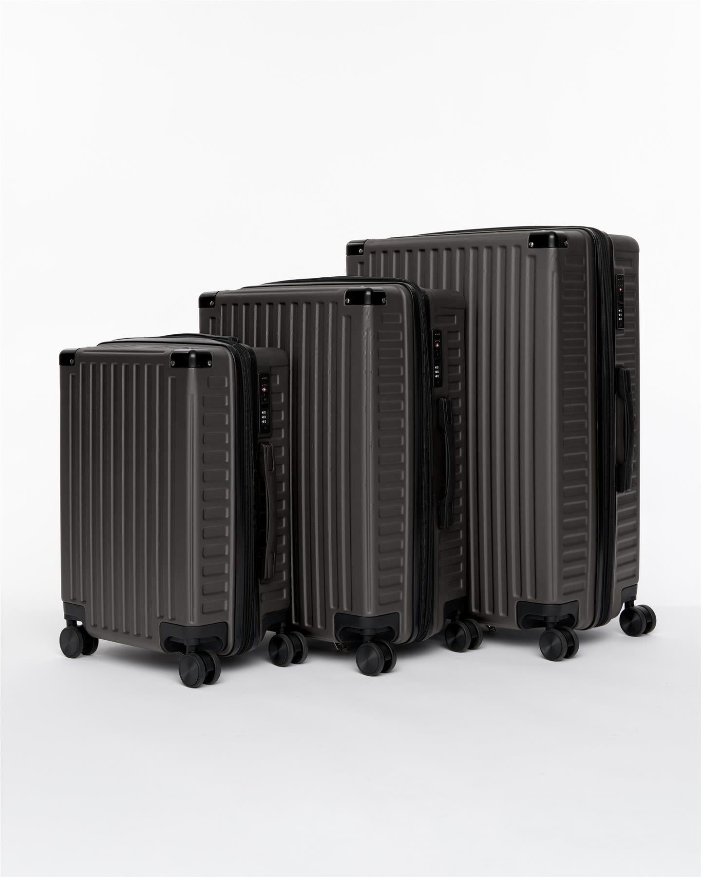 Mens Studio Leon Suitcase 3pk Grey