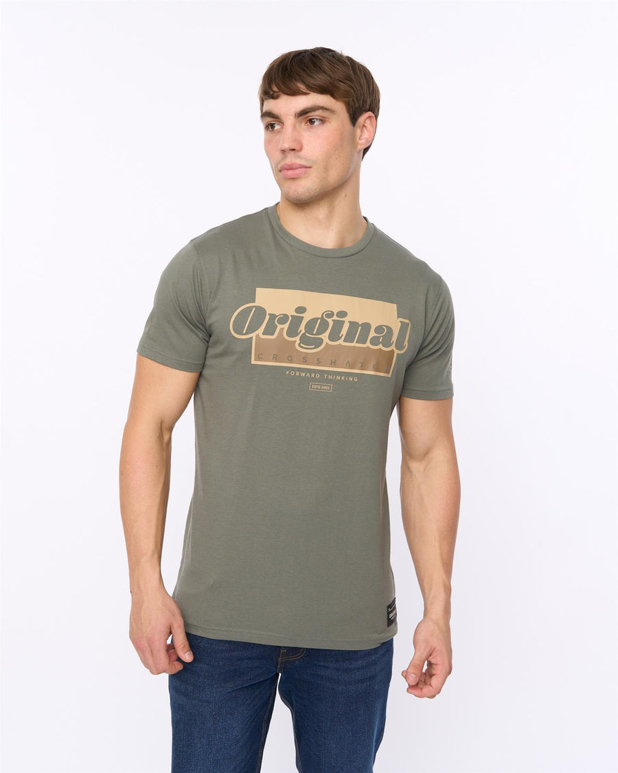 Mens Chevin T-Shirt Olive