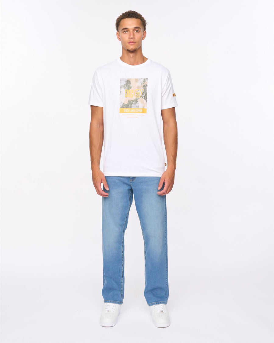 Mens Rushawn Relaxed Fit Jeans Light Wash