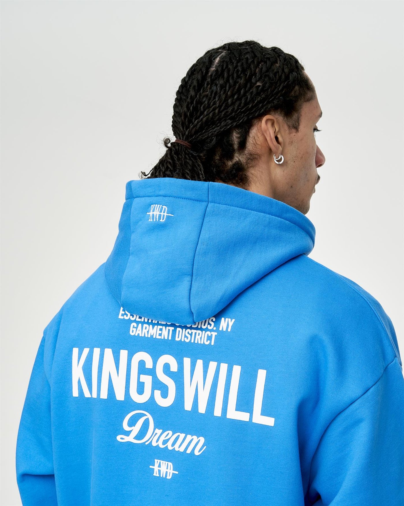 Mens Studio Garment District Hoodie Blue
