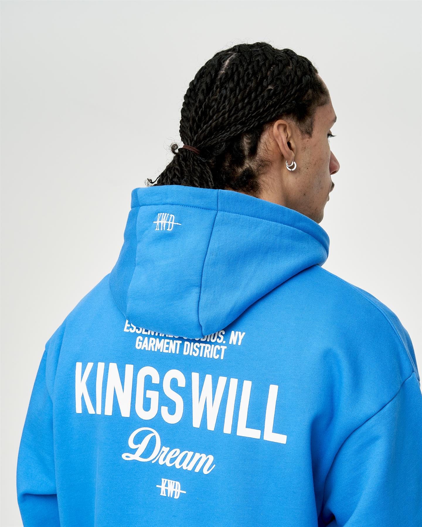 Mens Studio Garment District Hoodie Blue