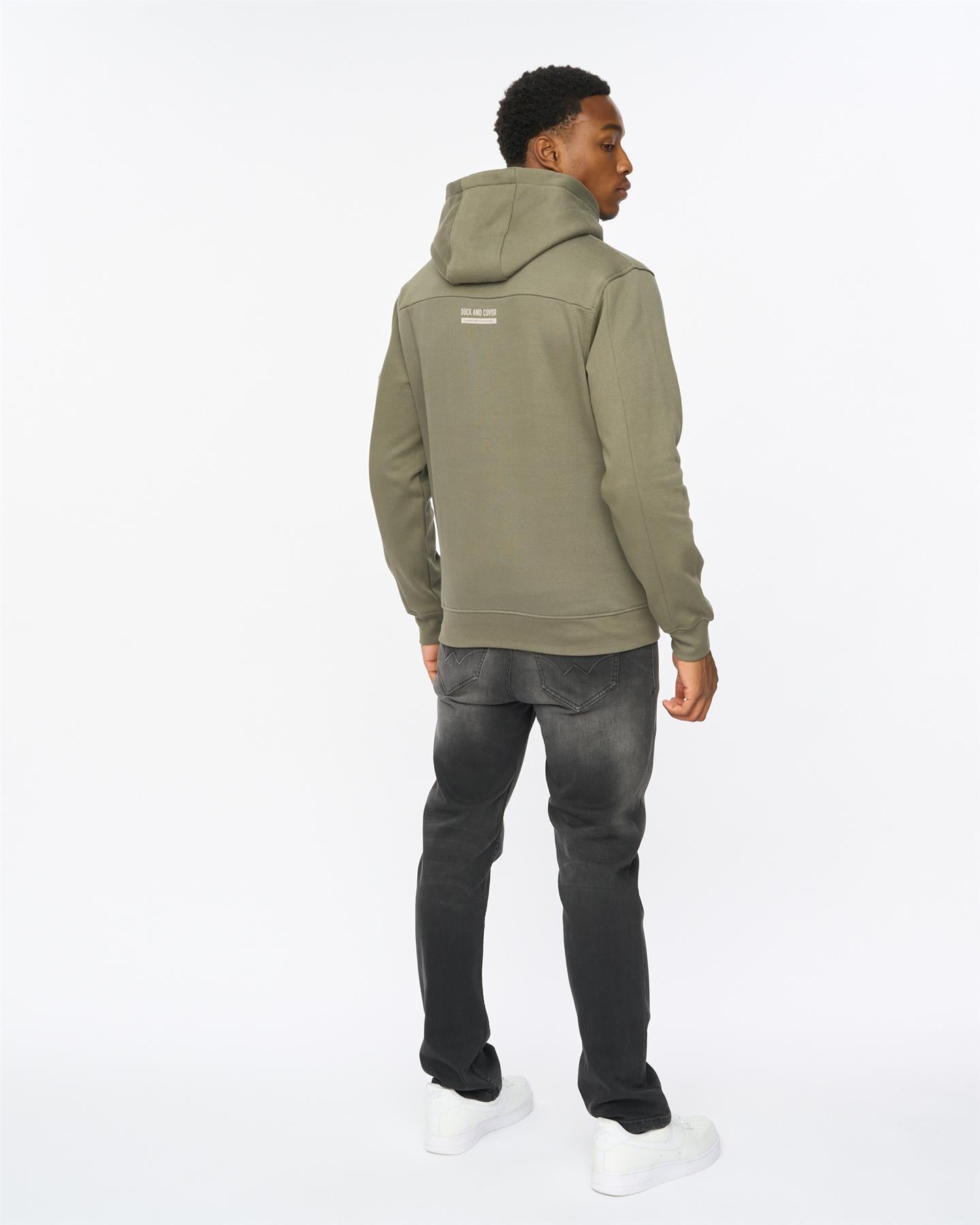 Mens Skullmatic Hoodie Dark Olive