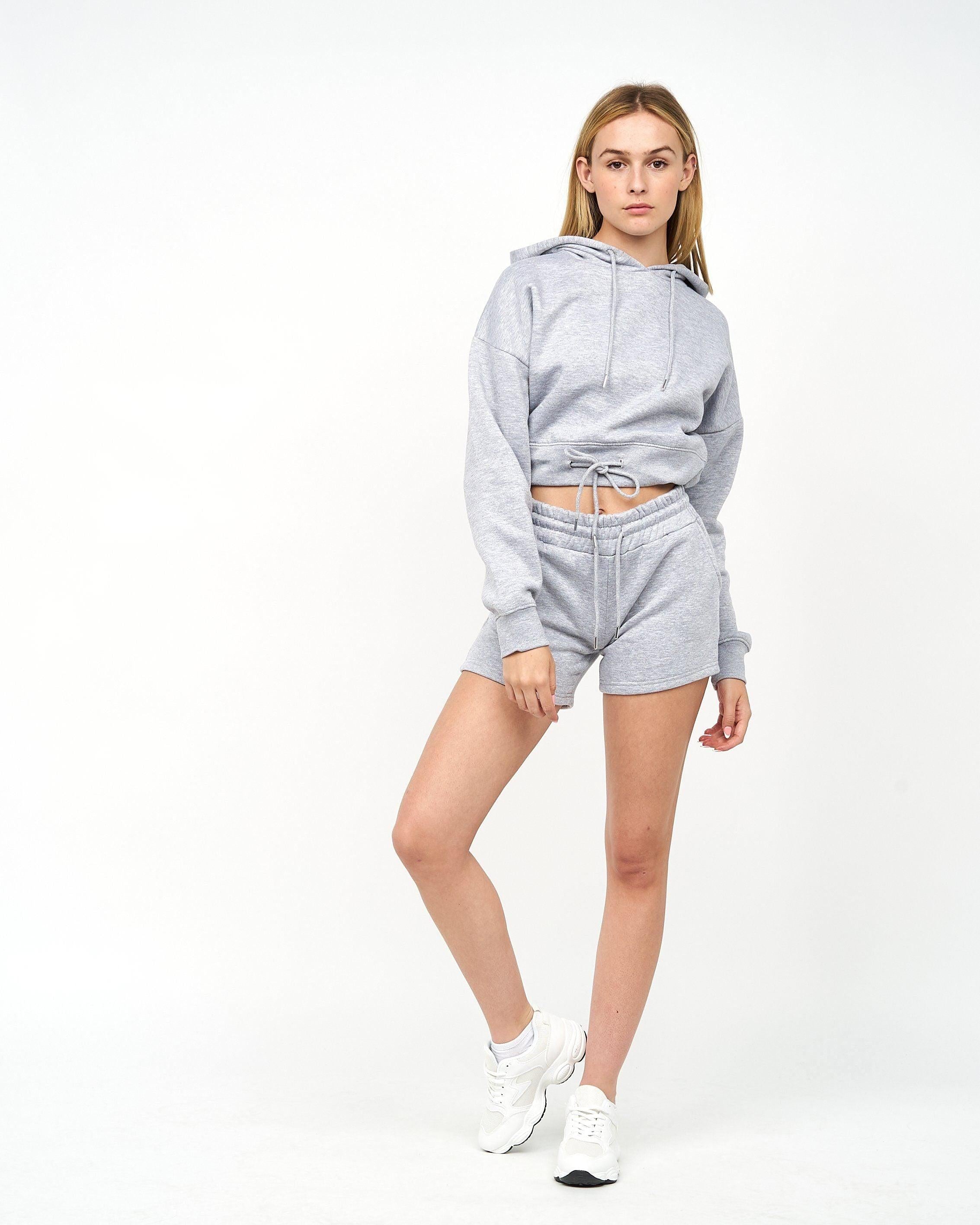 Womens Shimila Jog Shorts Grey Marl