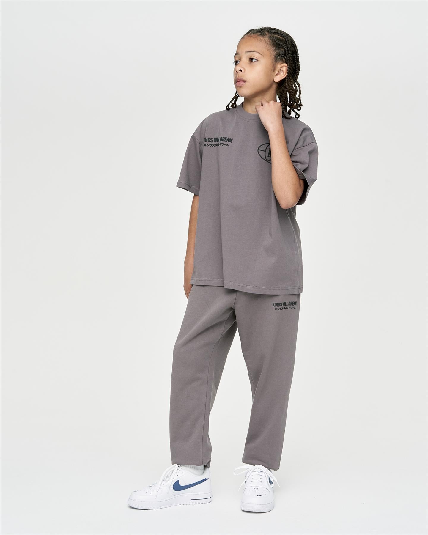 Kids Boys Studio Duo Line T-Shirt Grey