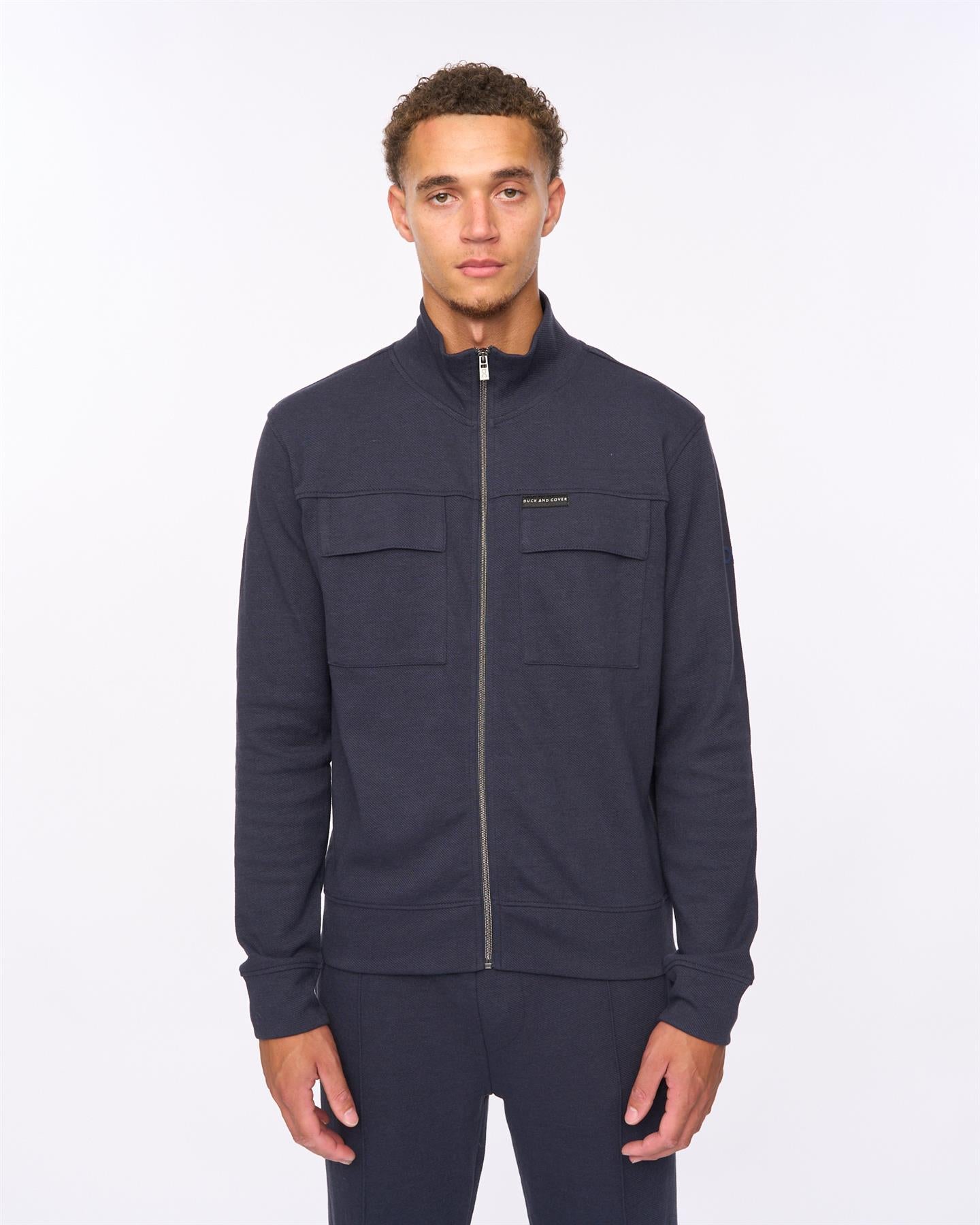 Mens Tames Zip Thru Sweat Navy